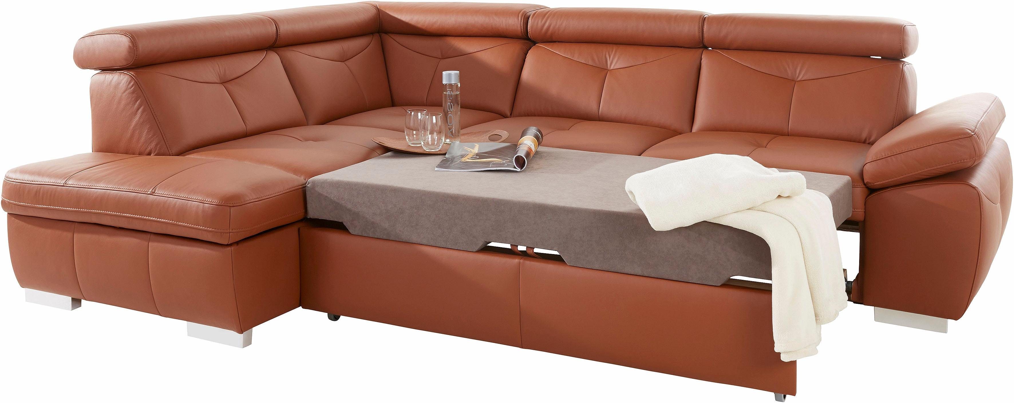 exxpo - sofa fashion Hoekbank Spring, super comfortabel en comfortabel met arm- en hoofdsteunfunctie