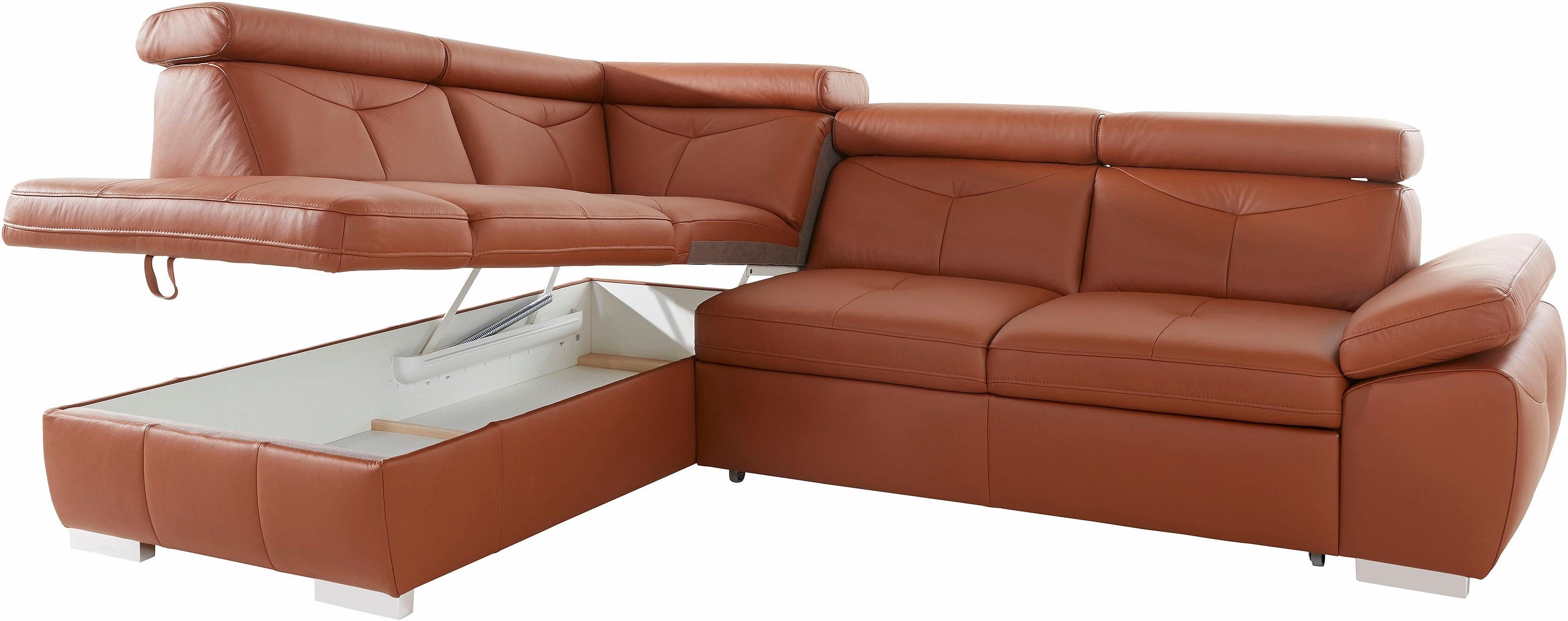 exxpo - sofa fashion Hoekbank Spring, super comfortabel en comfortabel met arm- en hoofdsteunfunctie