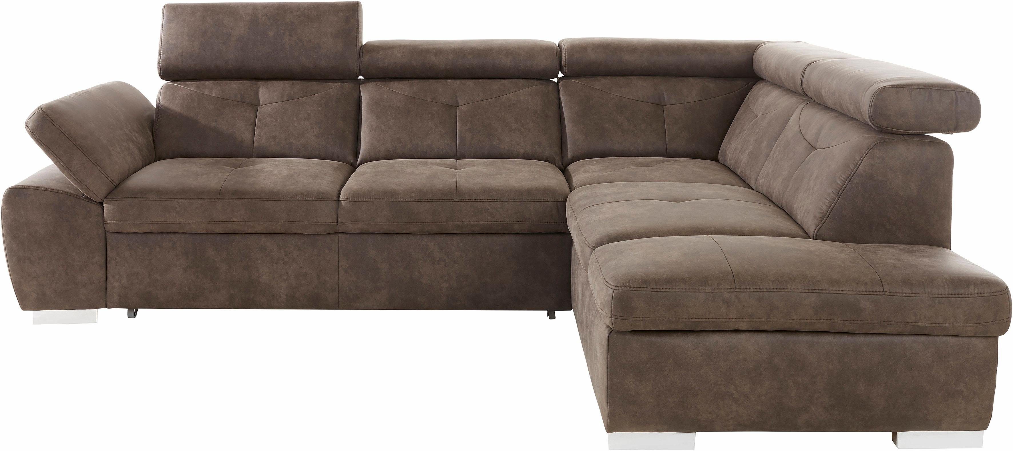 exxpo - sofa fashion Hoekbank Spring, super comfortabel en comfortabel met arm- en hoofdsteunfunctie