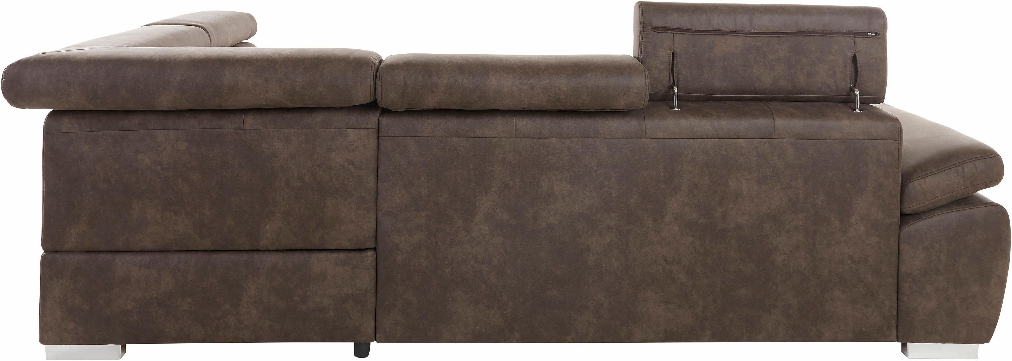 exxpo - sofa fashion Hoekbank Spring, super comfortabel en comfortabel met arm- en hoofdsteunfunctie