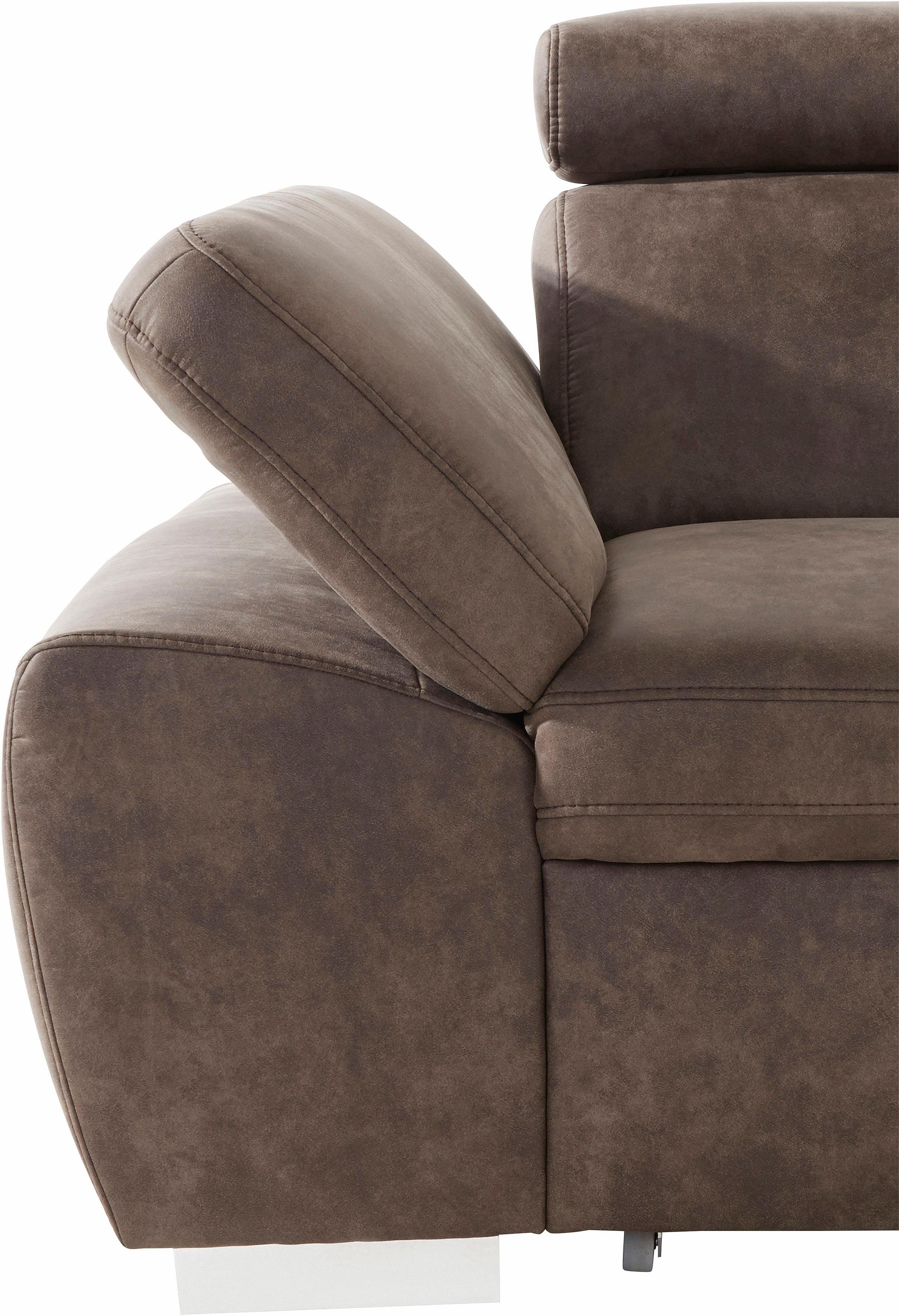 exxpo - sofa fashion Hoekbank Spring, super comfortabel en comfortabel met arm- en hoofdsteunfunctie