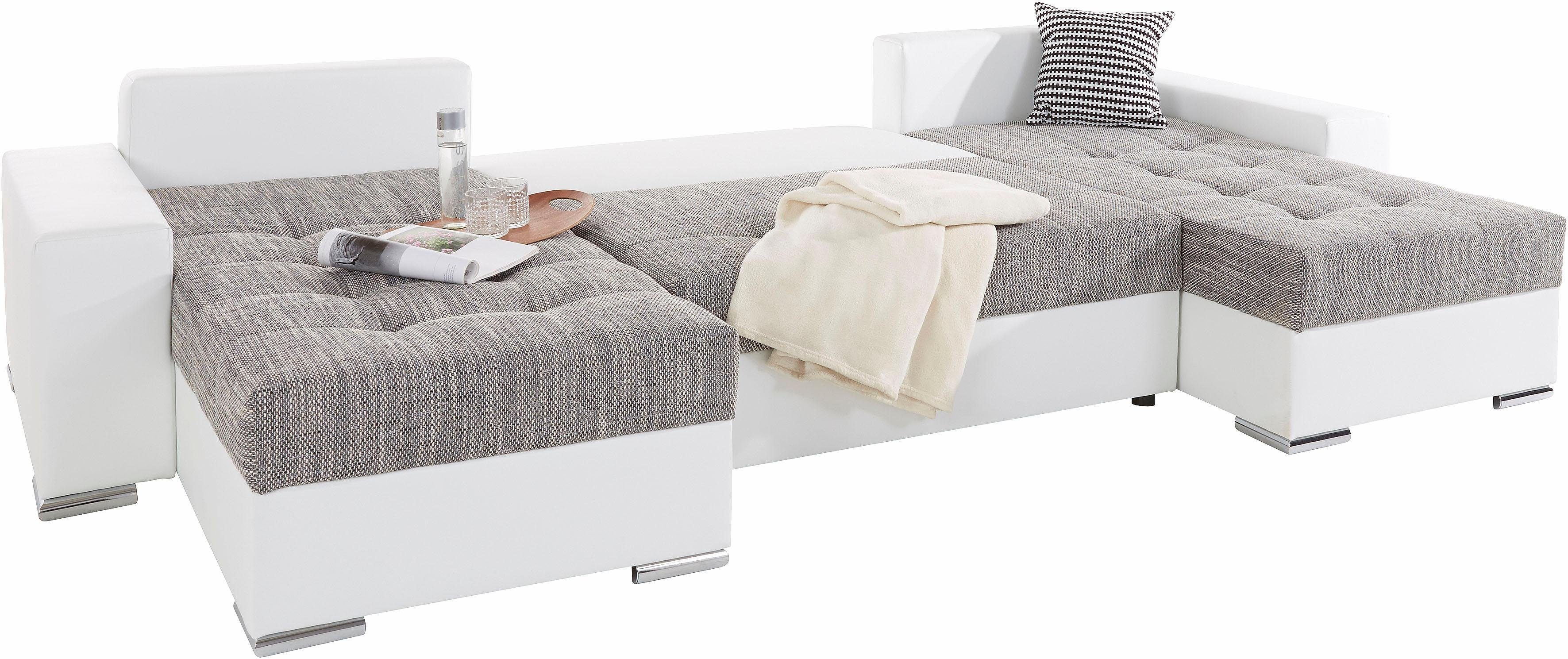 COLLECTION AB Zithoek XL-Josy U-vorm, breedte 313 cm, kunstleer-mix, microvezel