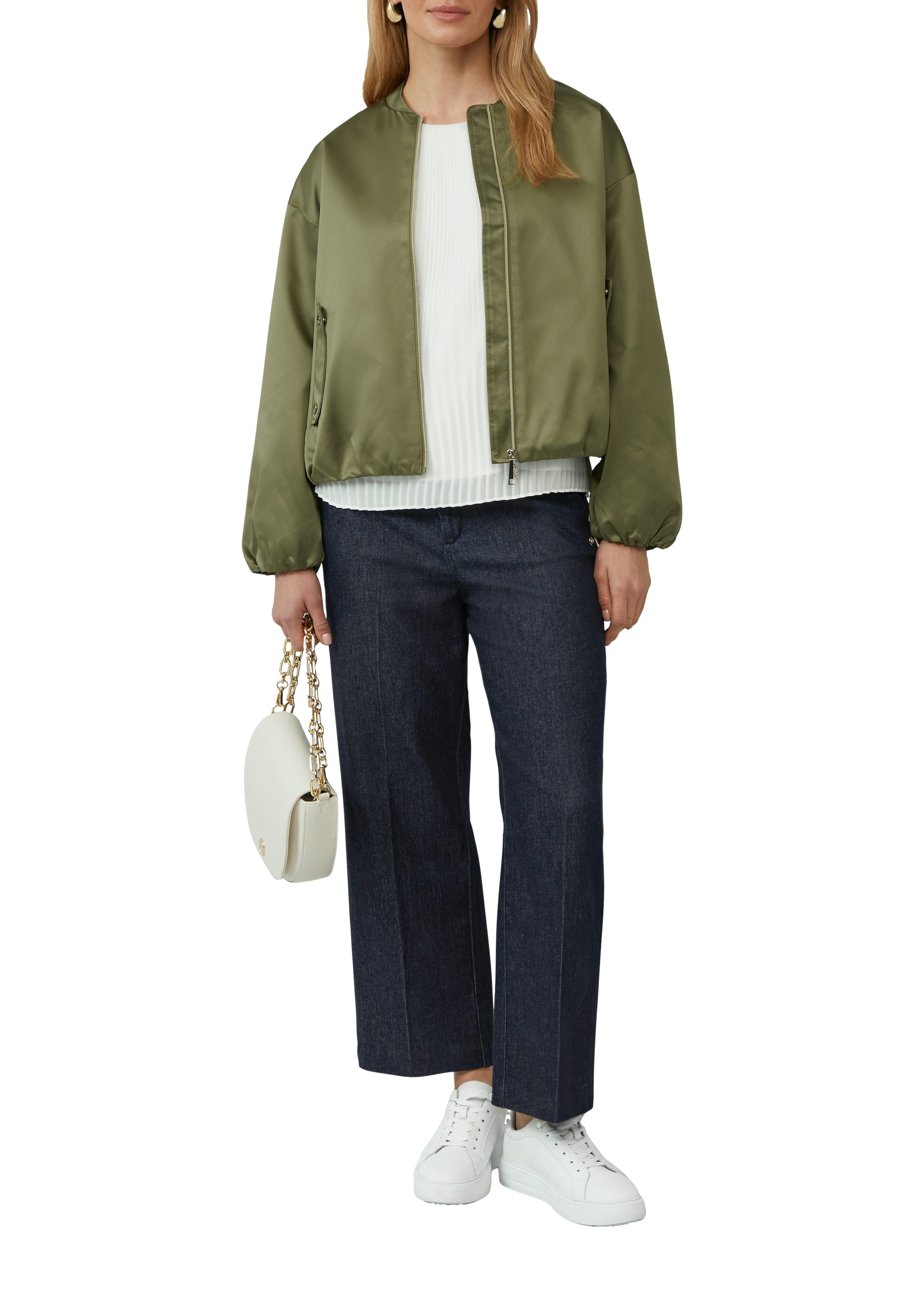 s.Oliver BLACK LABEL Blouse met korte mouwen met structuur