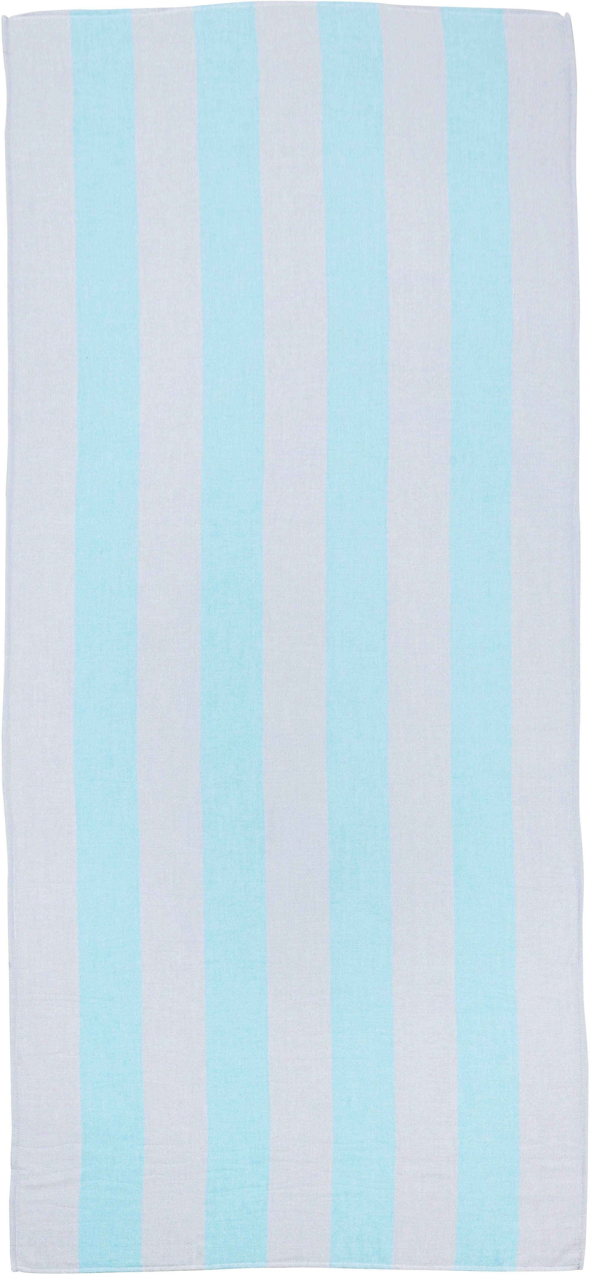done.® Hamamdoek California Strandhanddoek met opvallende, gekleurde strepen (1 stuk)