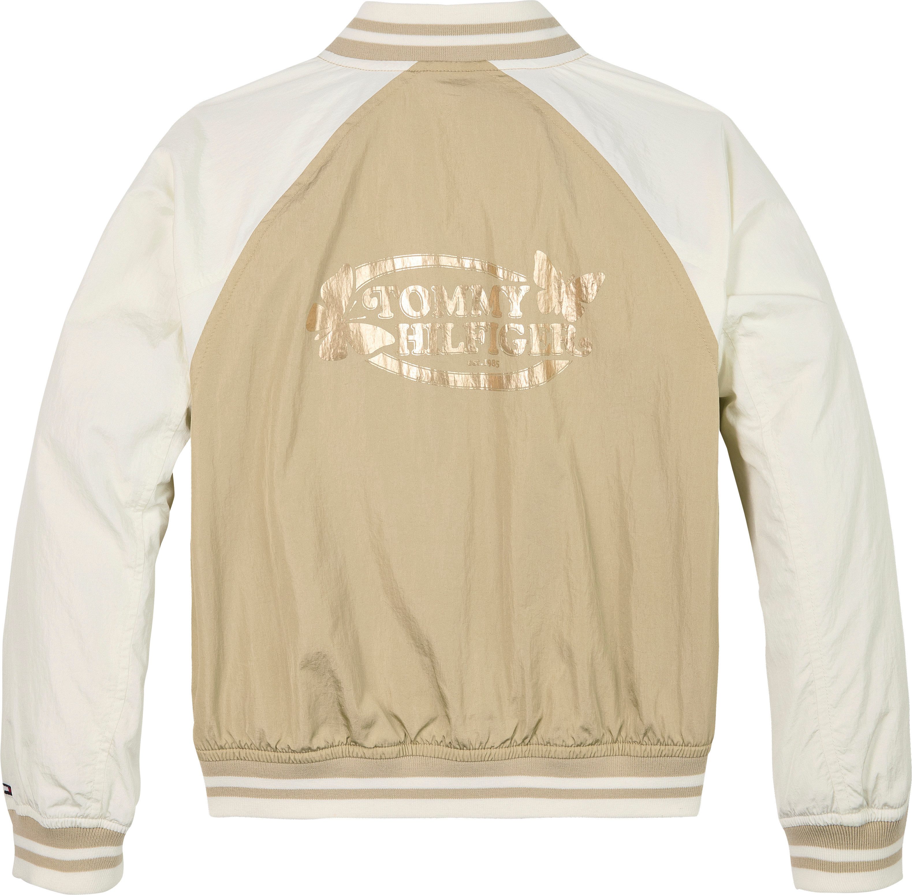 Tommy Hilfiger Blouson BUTTERFLY GRAPHIC BOMBER JACKET voor kinderen tot 16 jaar, met glanzende vlinderprint