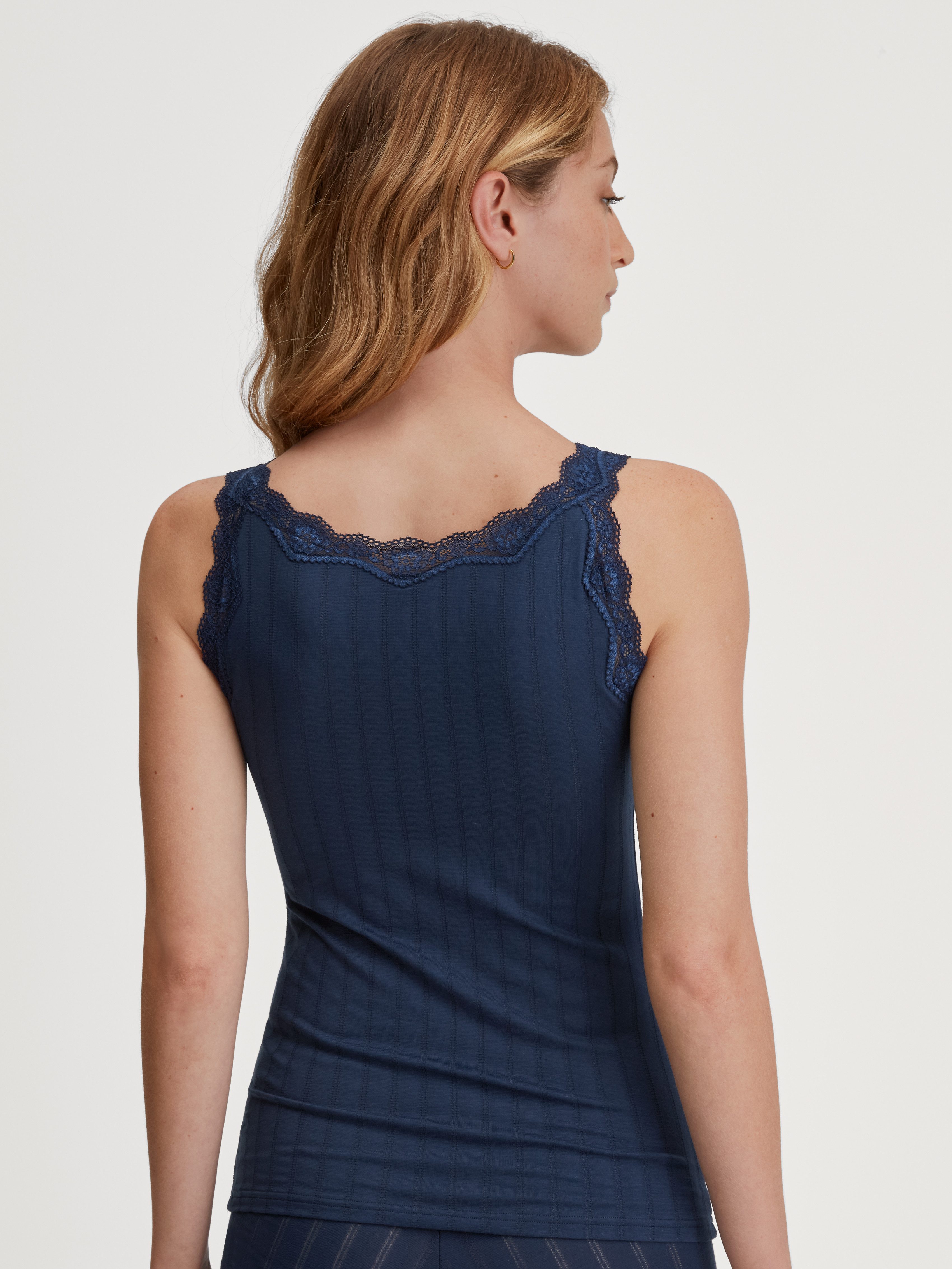 CALIDA Tanktop Etude Toujours met delicate kant en sierstrikje aan de halslijn