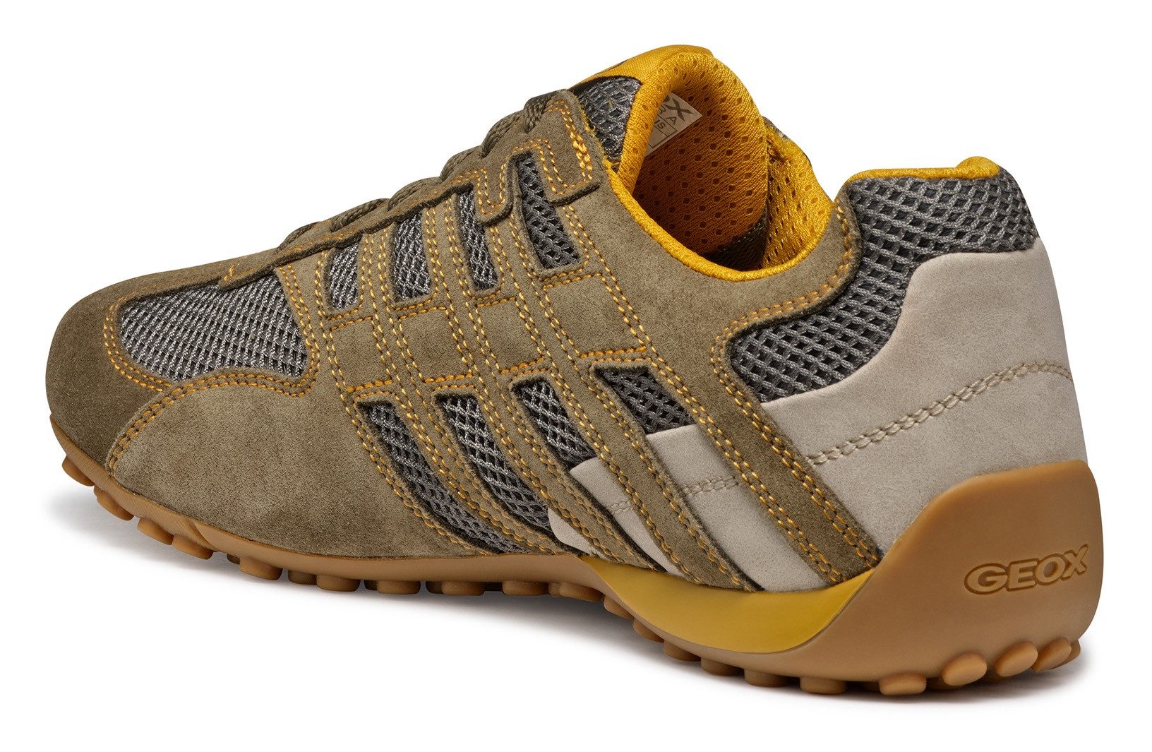 Geox Veterschoenen U SNAKE ORIGINAL , veterschoen, vrijetijdsschoen, trekking sneaker met leren binnenzool