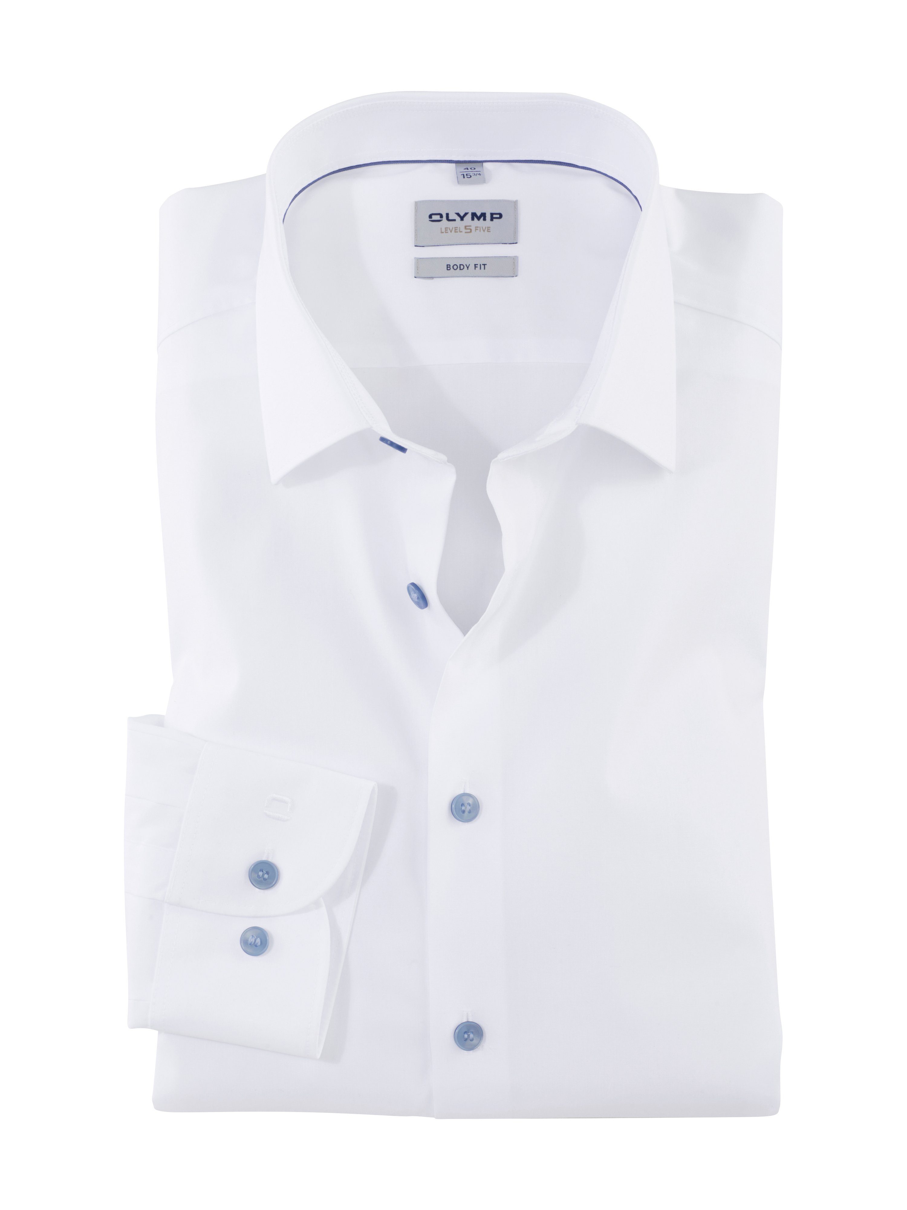 OLYMP Overhemd met lange mouwen Level Five body fit heren overhemden maat 46 blauw