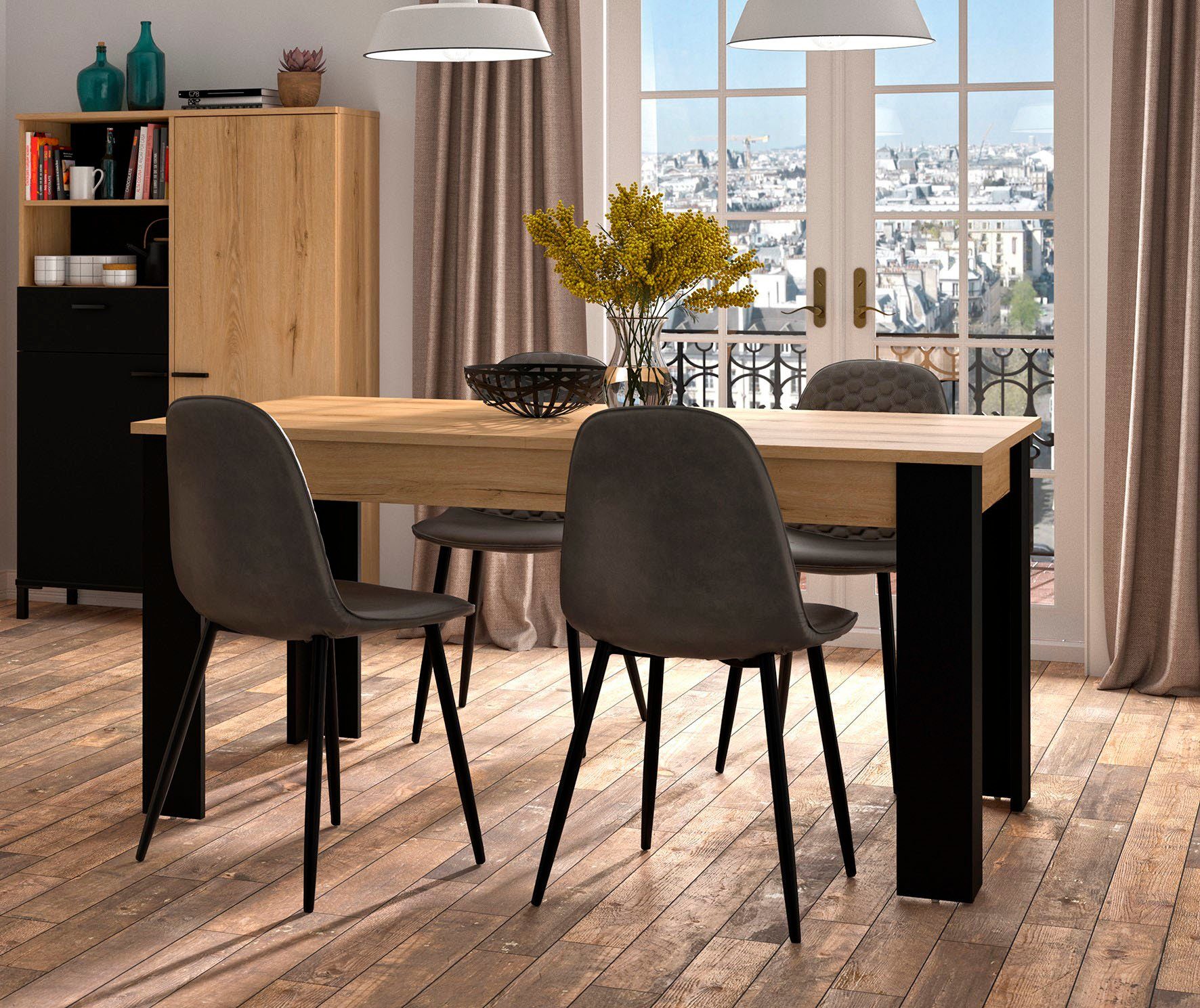 Gami Eettafel Trust met lade 160(200)cm