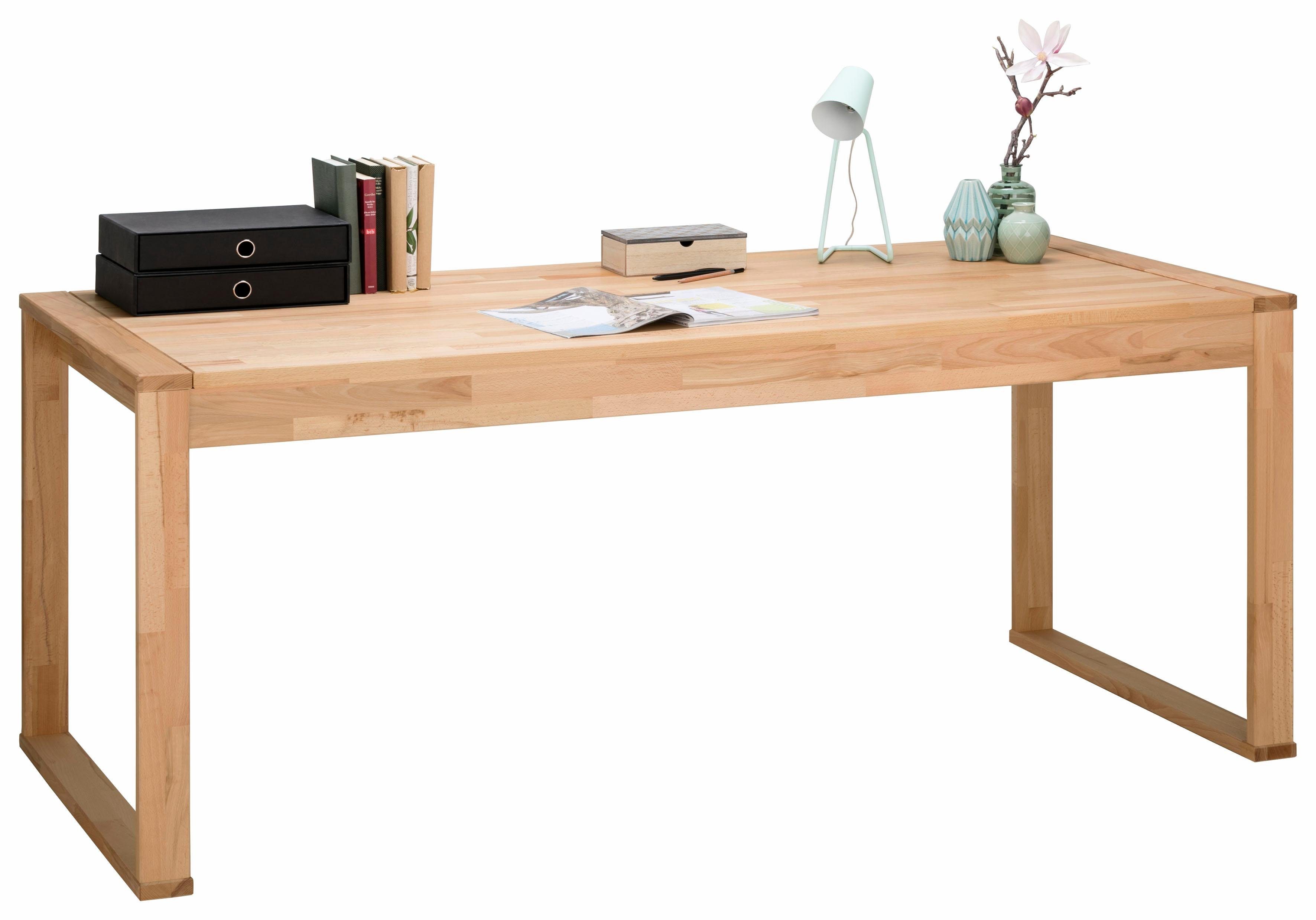 VOGL Möbelfabrik Bureau Toronto van massief hout, bureautafel bureaus beige