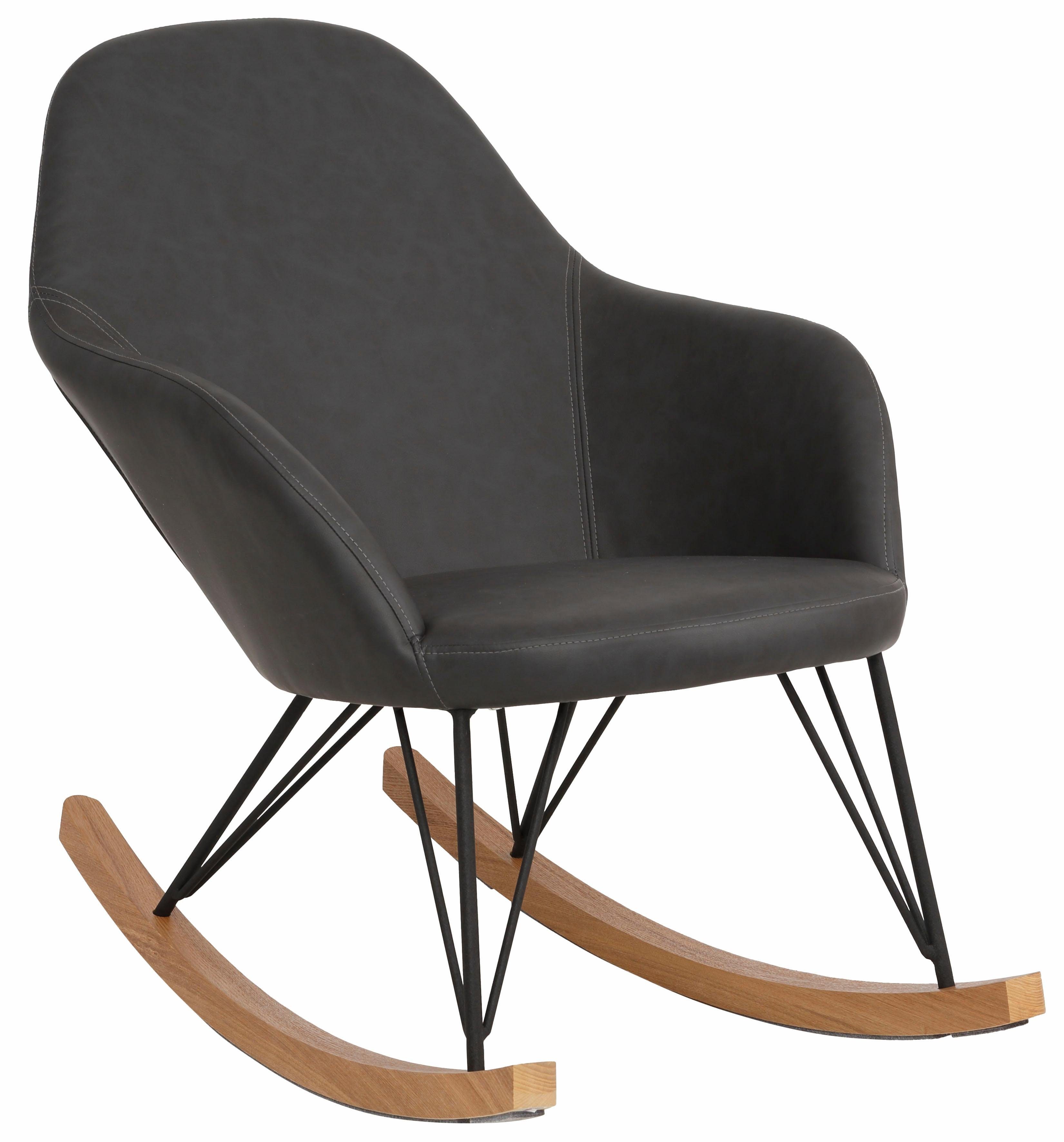 Home affaire Schommelstoel TAMPA Metalen poten met houten slede, comfortabele relaxfauteuil