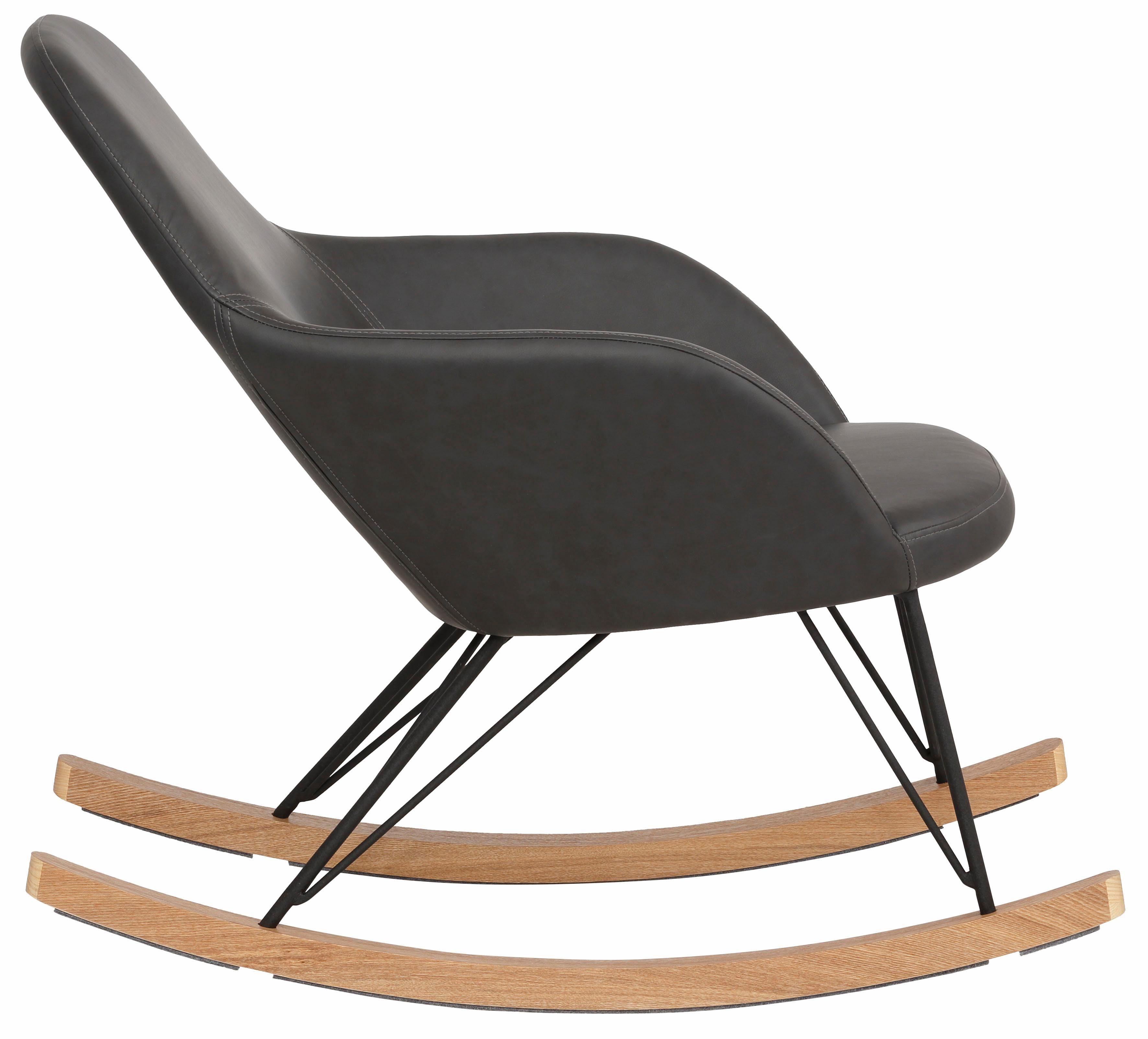 Home affaire Schommelstoel TAMPA Metalen poten met houten slede, comfortabele relaxfauteuil