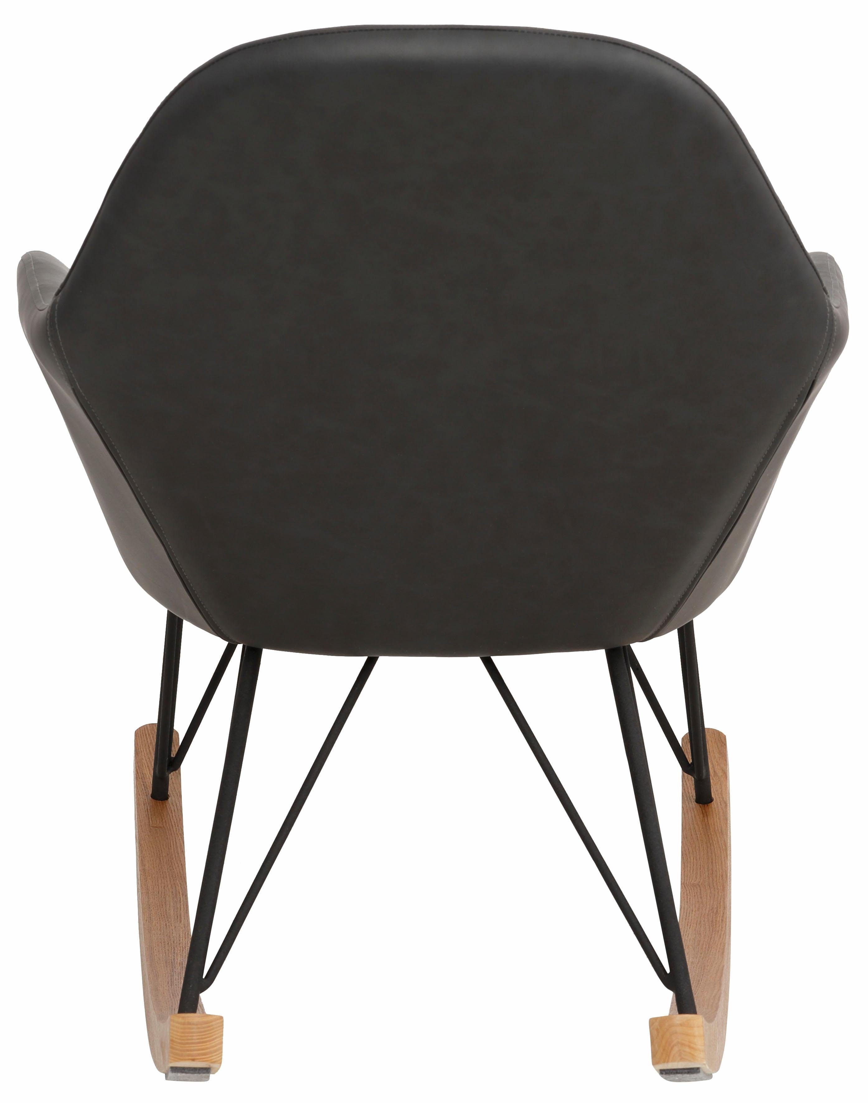 Home affaire Schommelstoel TAMPA Metalen poten met houten slede, comfortabele relaxfauteuil