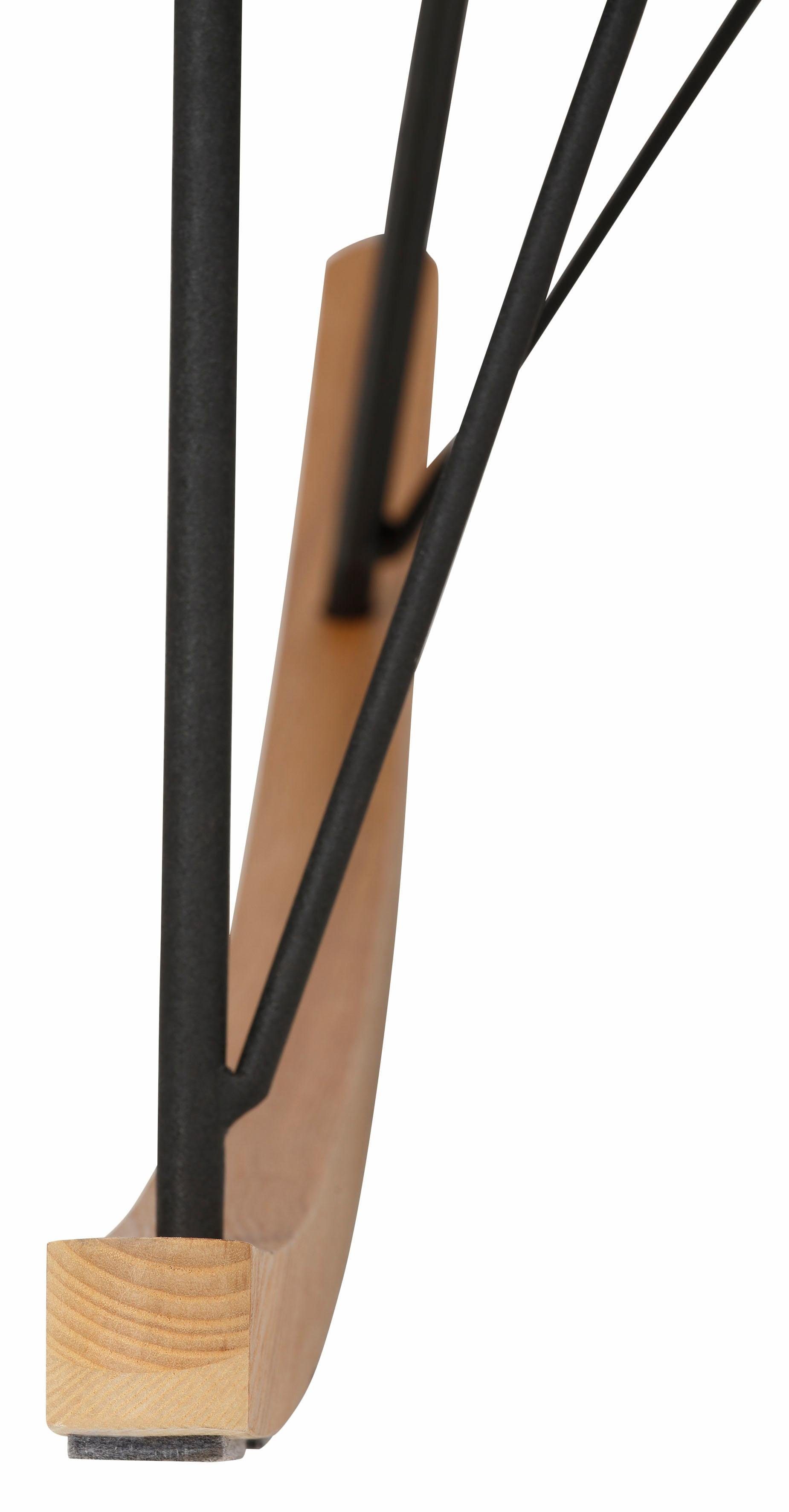 Home affaire Schommelstoel TAMPA Metalen poten met houten slede, comfortabele relaxfauteuil