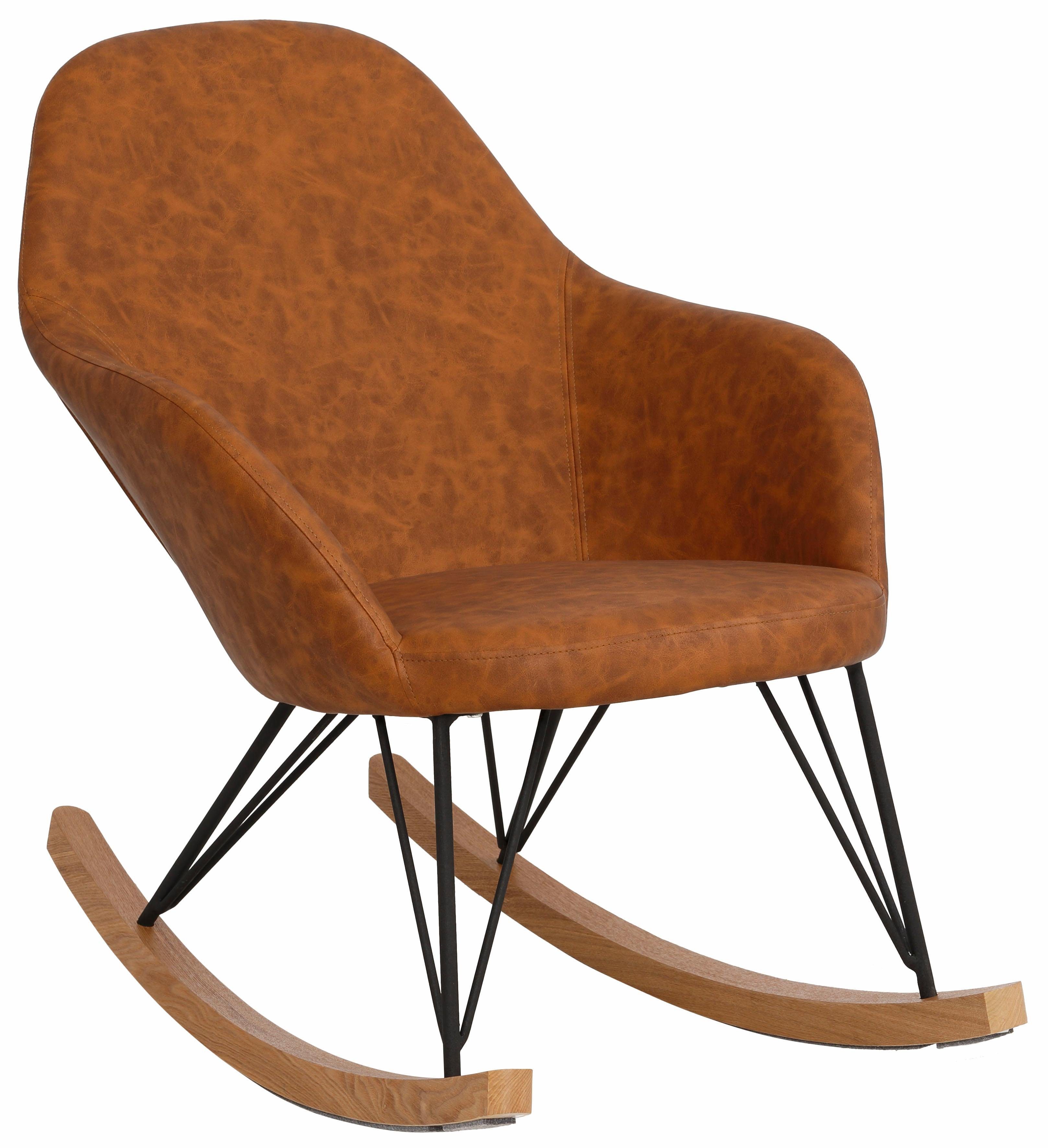 Home affaire Schommelstoel TAMPA Metalen poten met houten slede, comfortabele relaxfauteuil