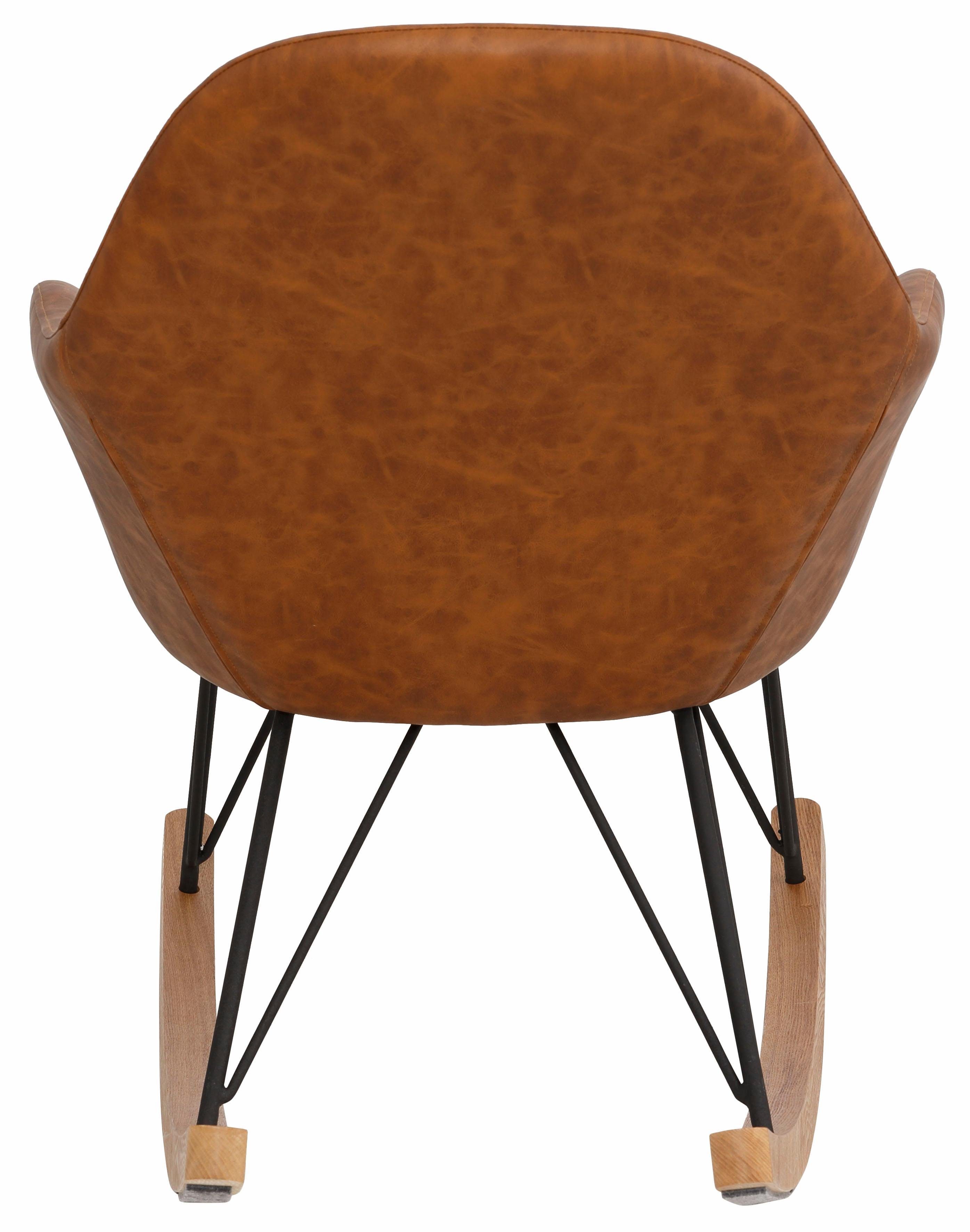 Home affaire Schommelstoel TAMPA Metalen poten met houten slede, comfortabele relaxfauteuil