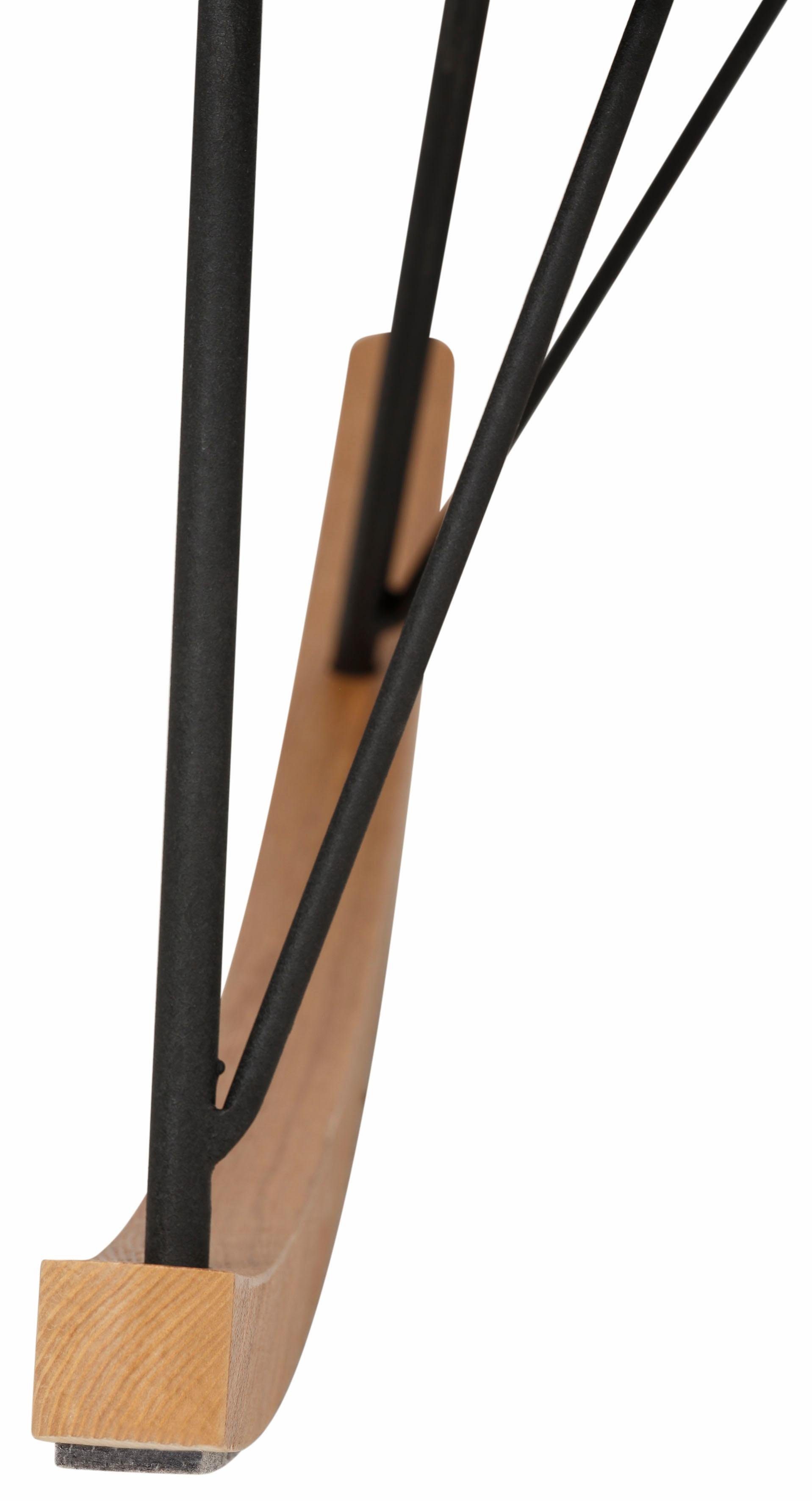 Home affaire Schommelstoel TAMPA Metalen poten met houten slede, comfortabele relaxfauteuil