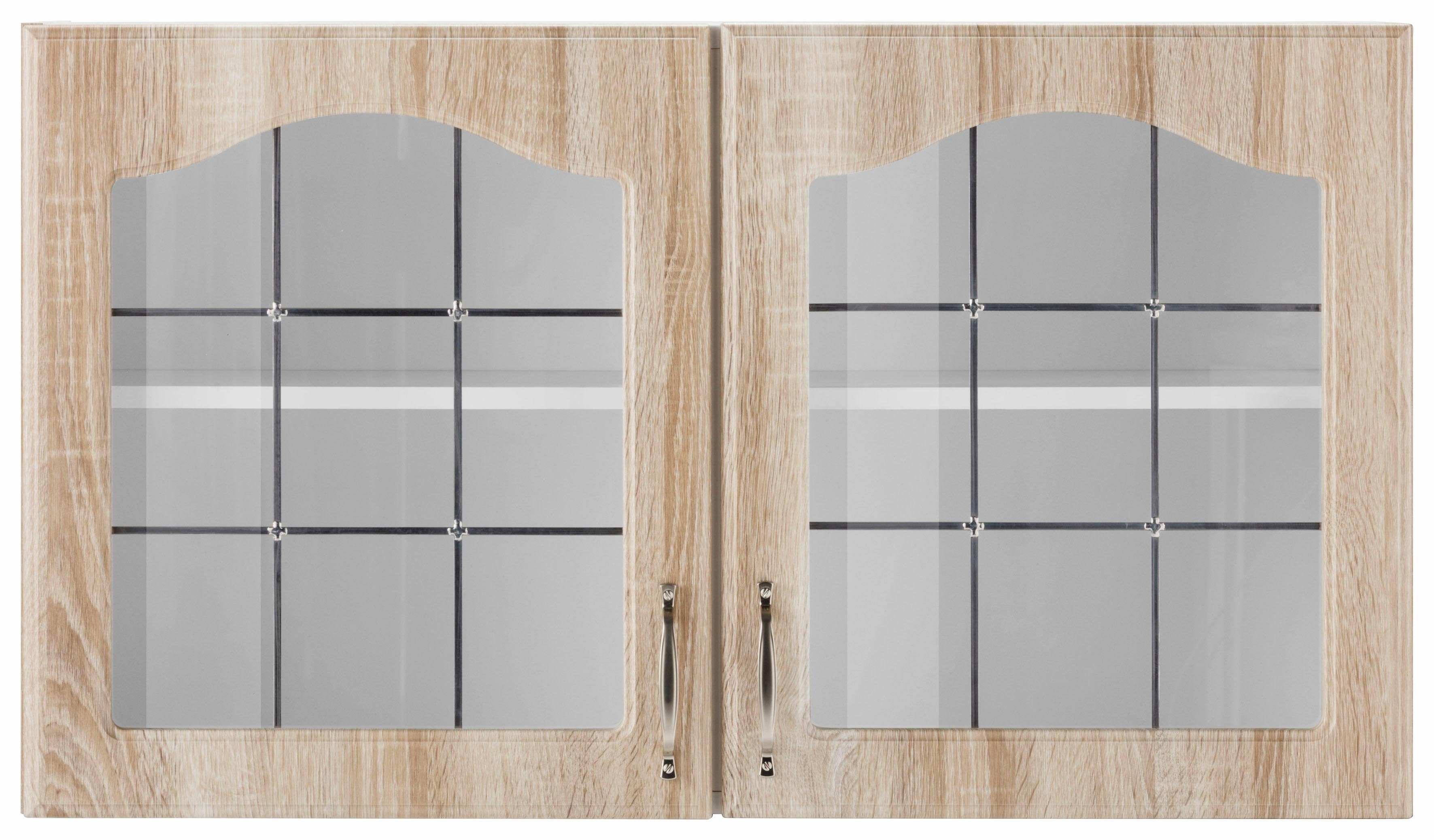 wiho Küchen Hangend kastje met glasdeur Linz 100 cm breed, met 2 glasdeuren