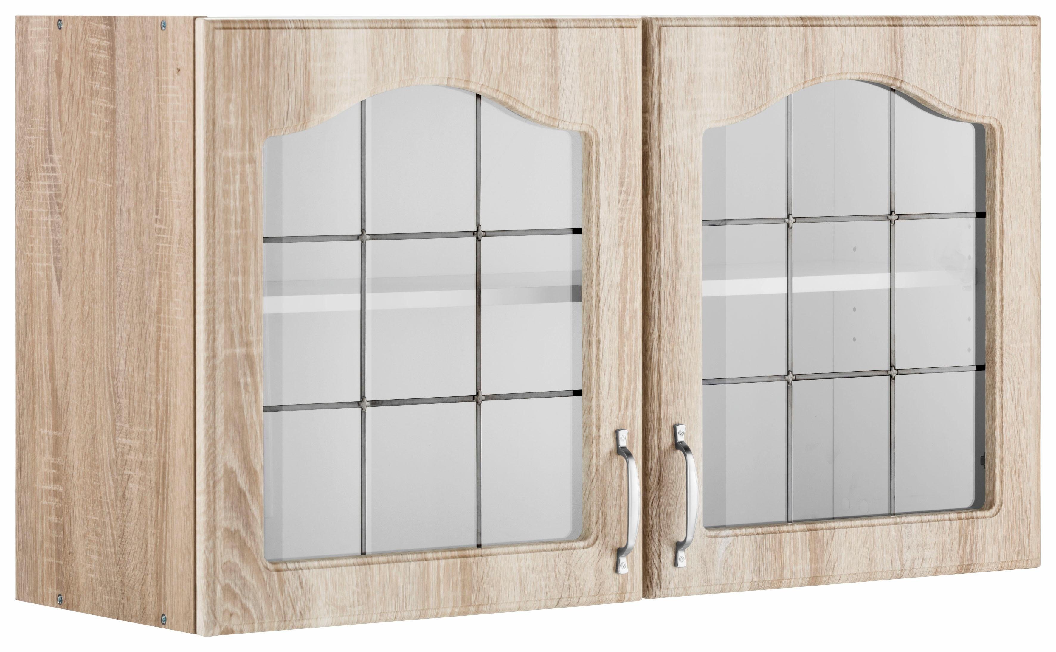 wiho Küchen Hangend kastje met glasdeur Linz 100 cm breed, met 2 glasdeuren