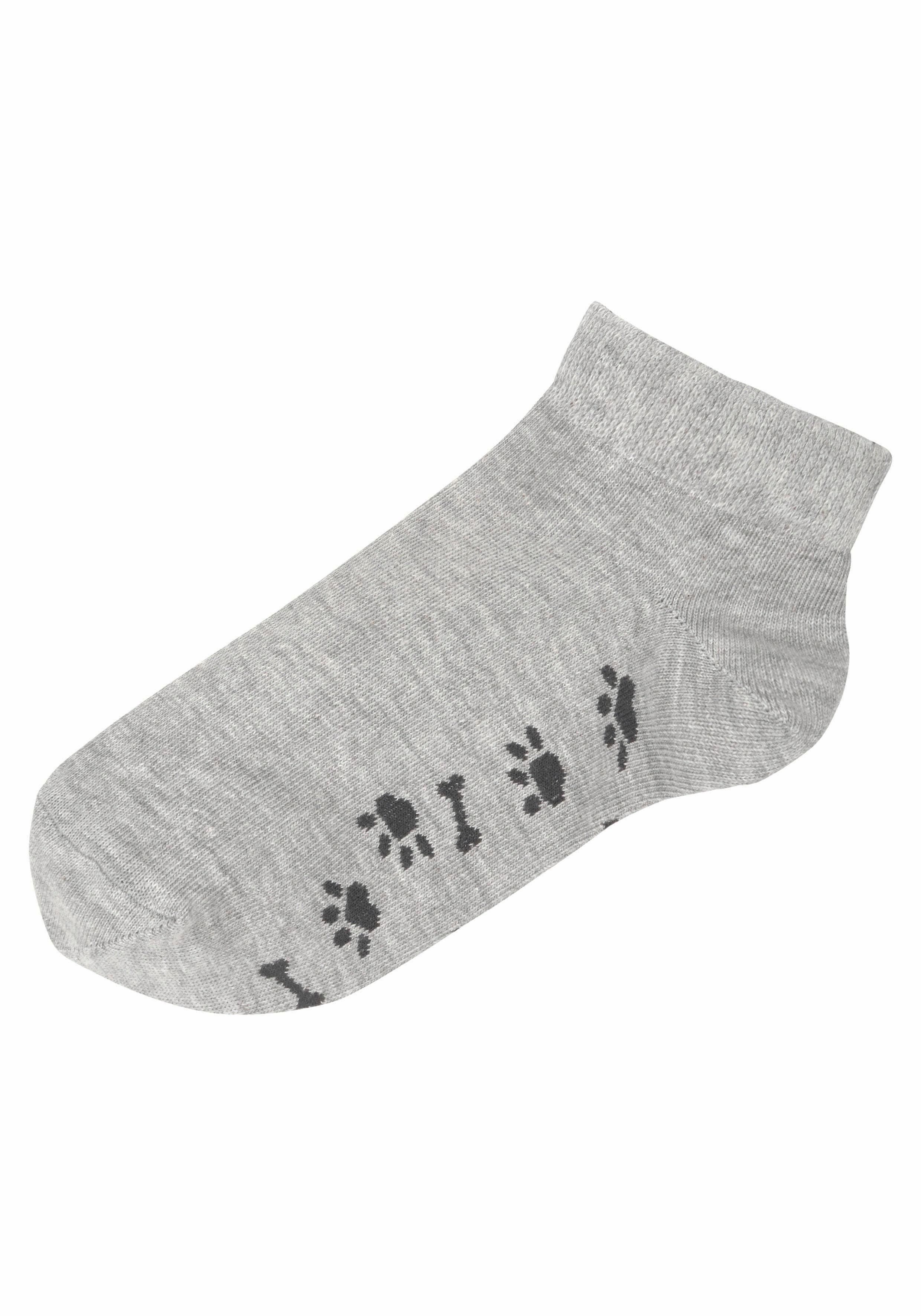 Arizona Sneakersokken met leuk potendesign onder de zool (set, 5 paar)