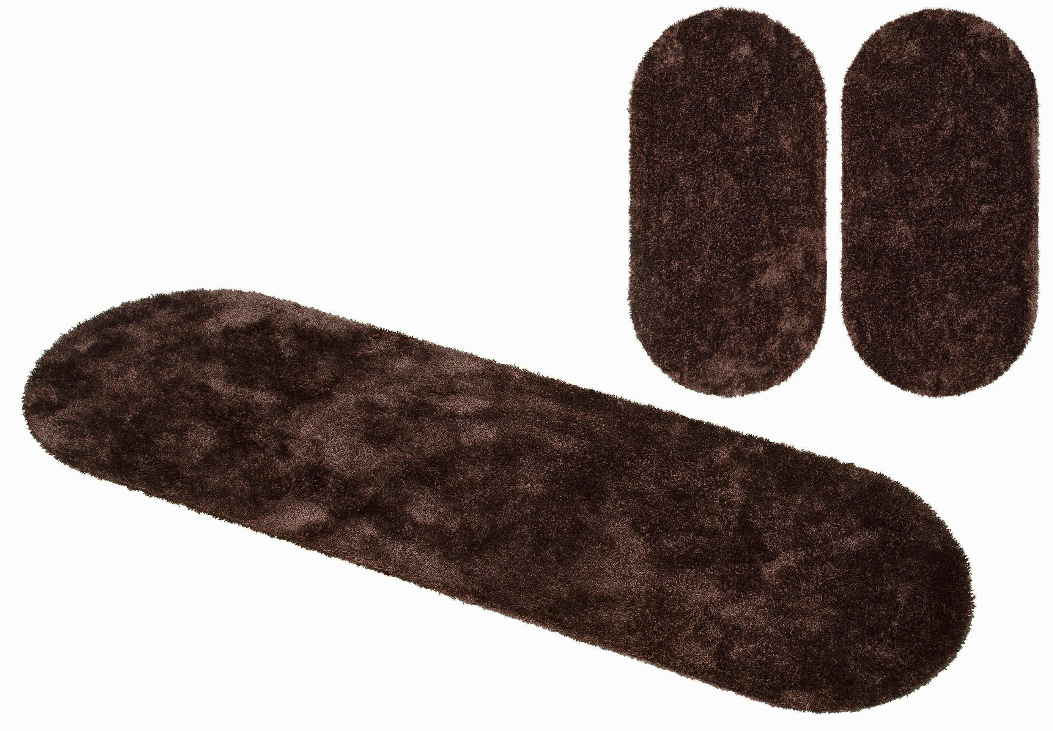 Bruno Banani Set slaapkamerkleedjes met hoge pool Dana tapijt, klantenfavoriet unikleur, microvezel, gemakkelijk in onderhoud, slaapkamerkleed, slaapkamer