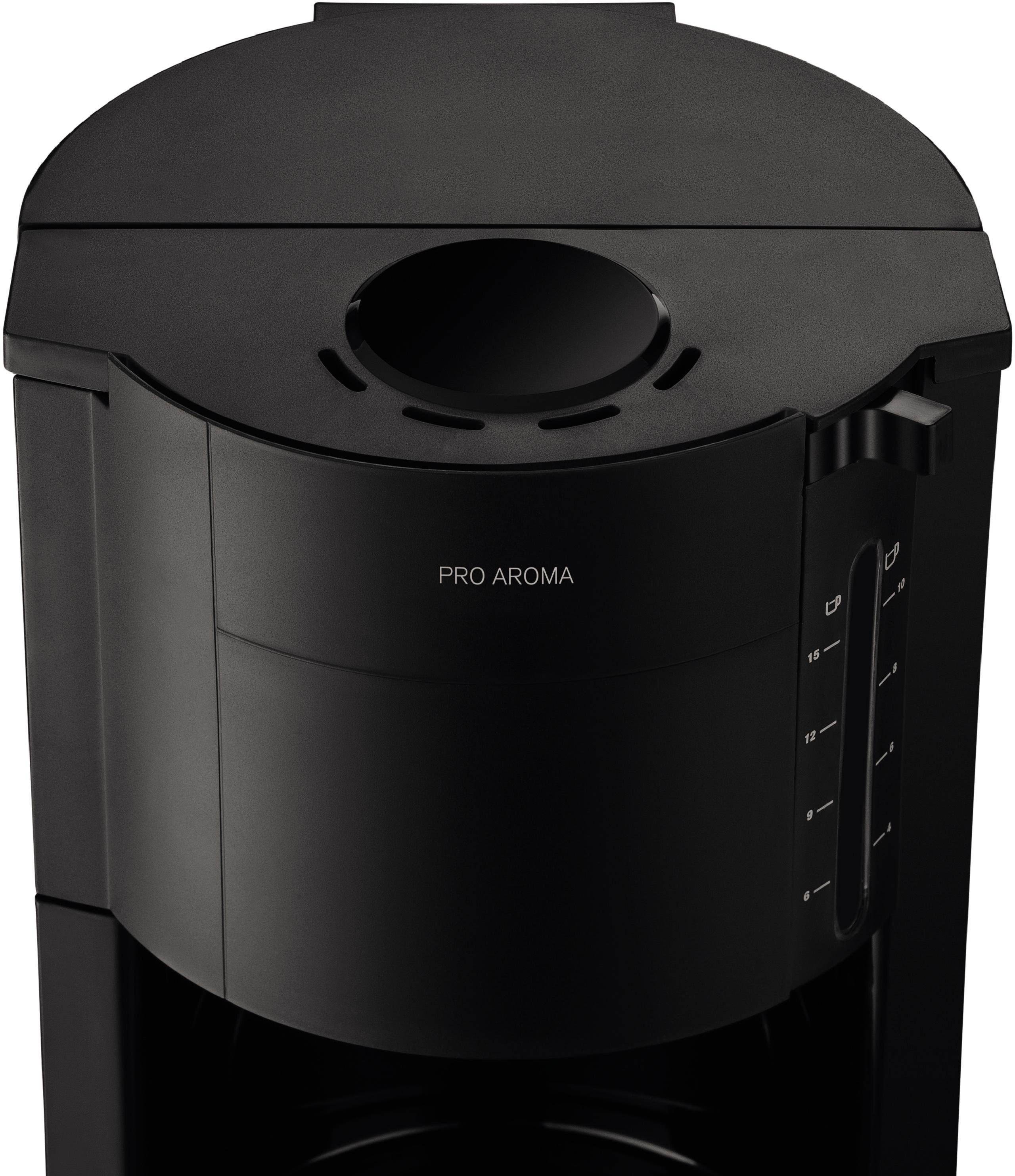 Krups Filterkoffieapparaat F30908 Pro Aroma, met glazen kan, 1,25l capaciteit, 10-15 kopjes, 1050w, zwart