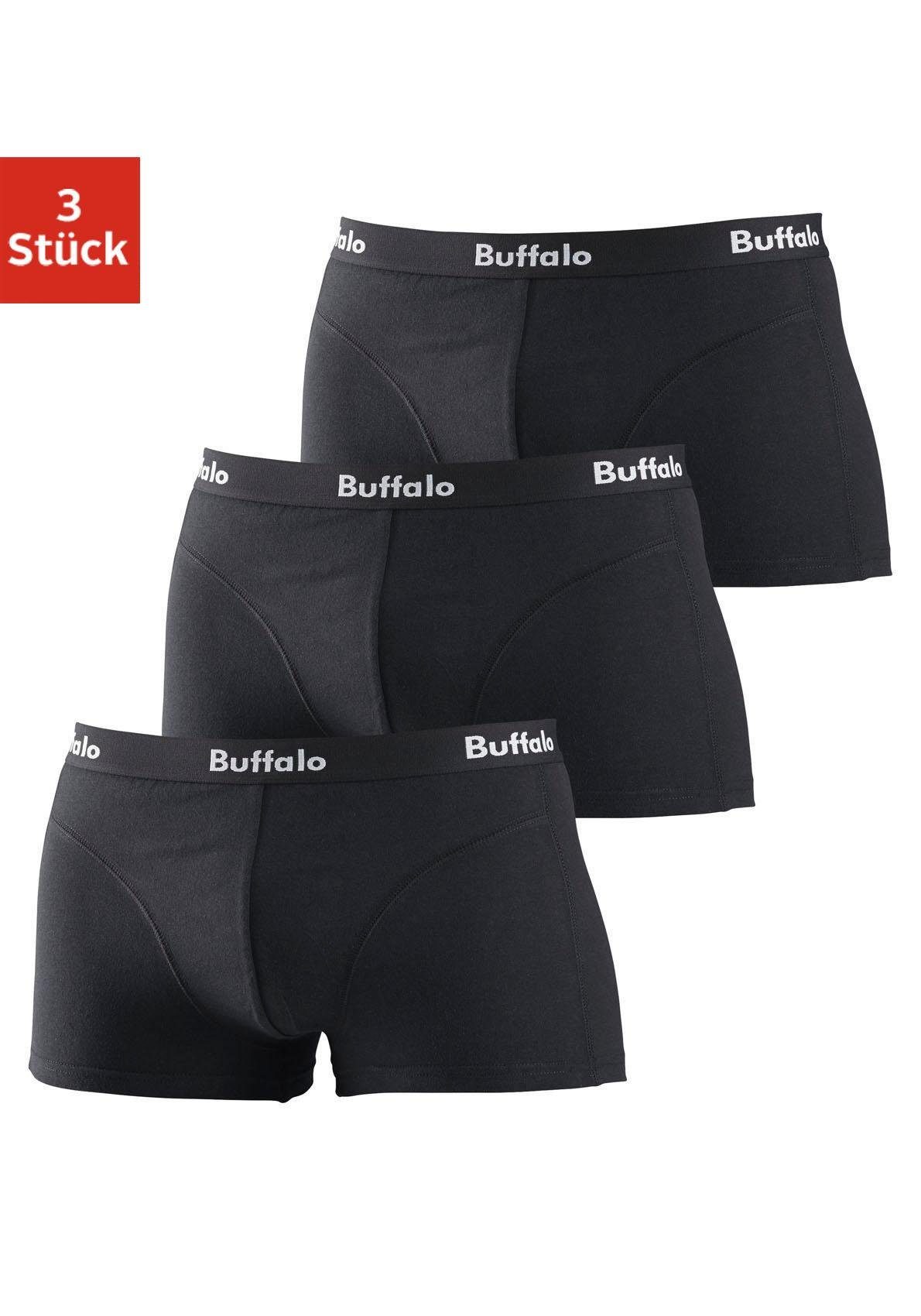 Buffalo Hipster strak zittende boxershorts van katoenmix (set, 3 stuks)