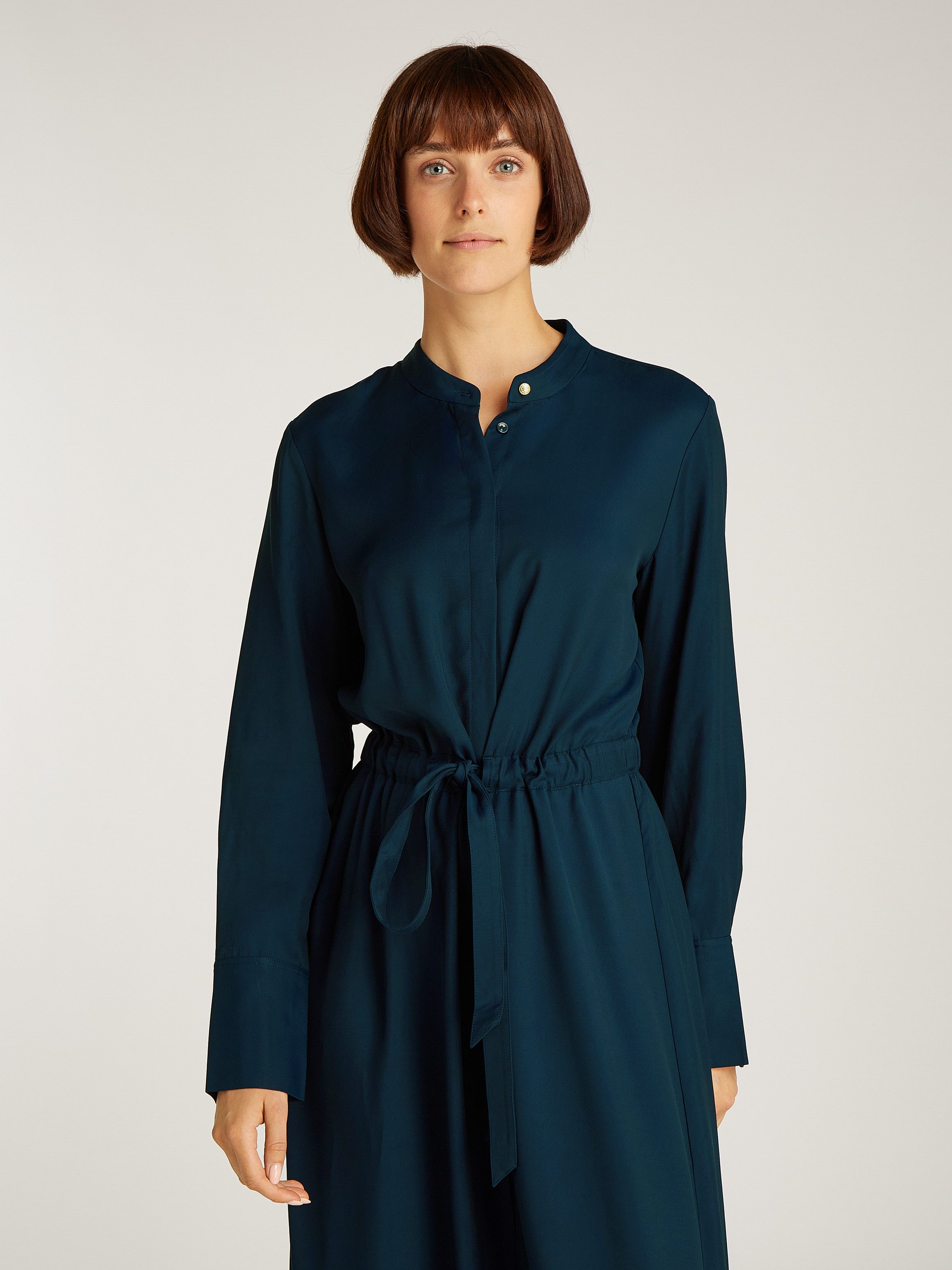 Tommy Hilfiger Blousejurk SOFT VIS COLARLESS SHIRT DRESS