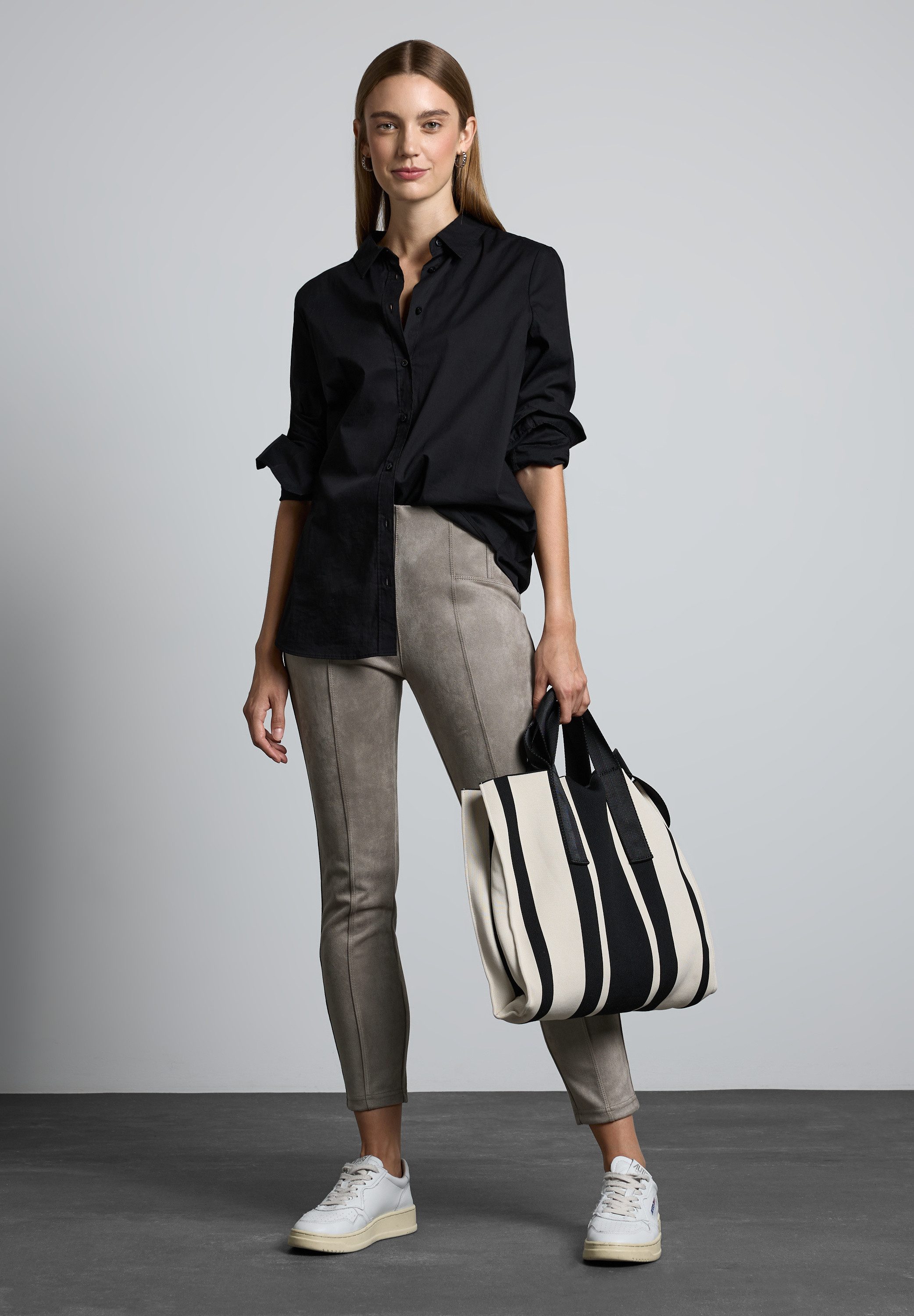 STREET ONE 7/8-jegging in velours-look