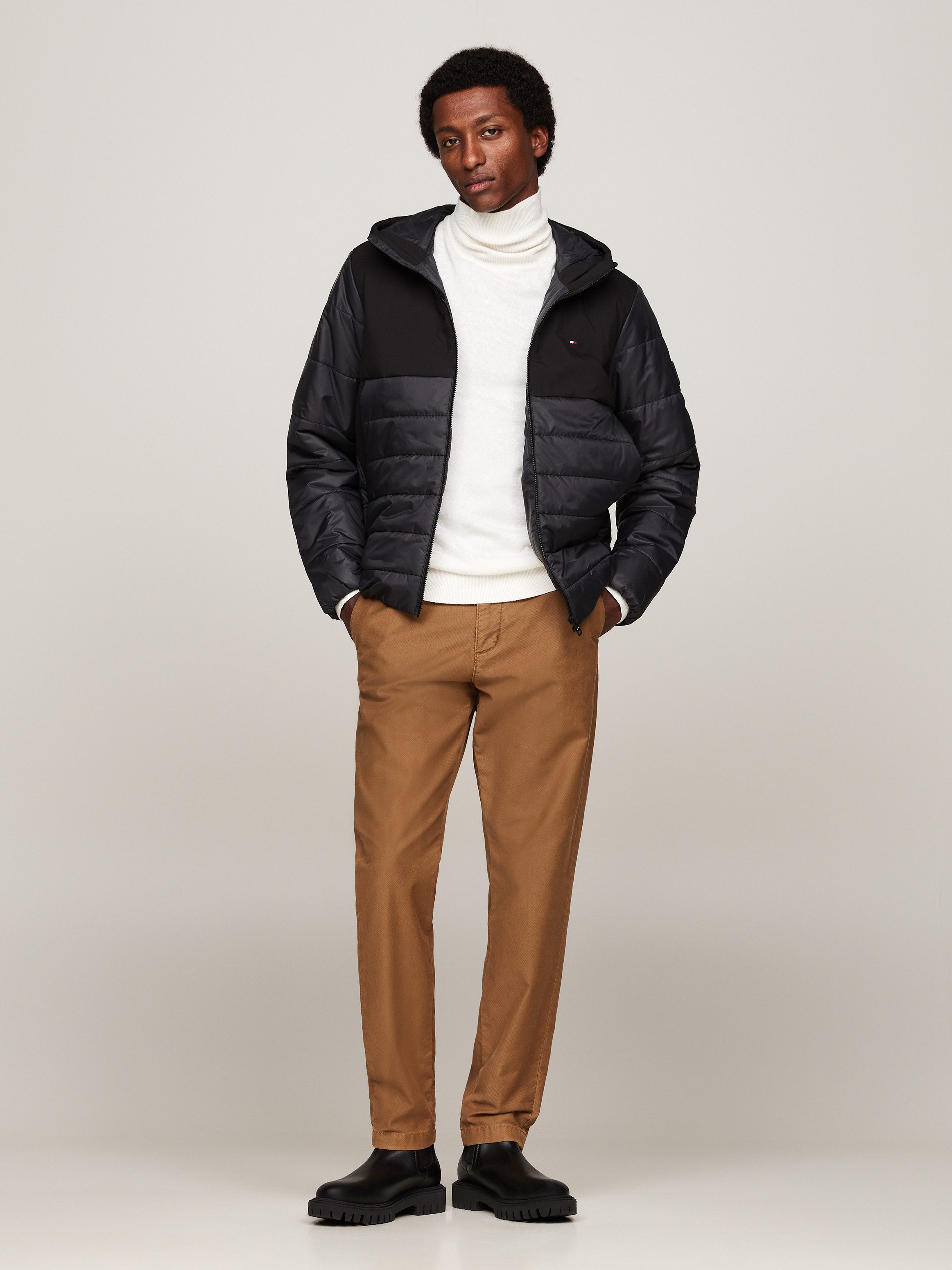 Tommy Hilfiger Gewatteerde jas CL MIXED MEDIA HOODED JACKET