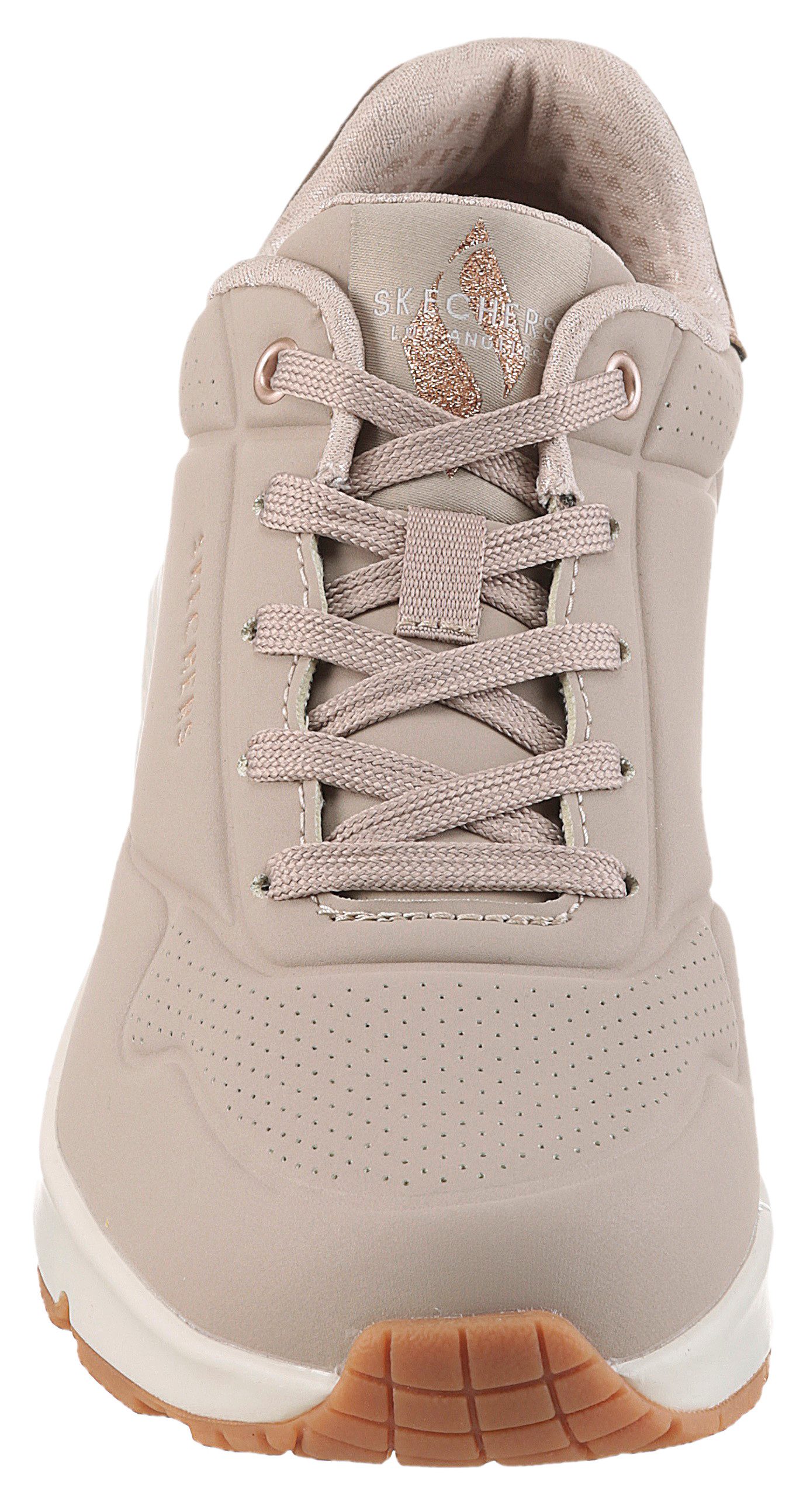 Skechers Sneakers UNO GOLDEN AIR Vrijetijdsschoen, lage schoen, veterschoen met metallic inzet