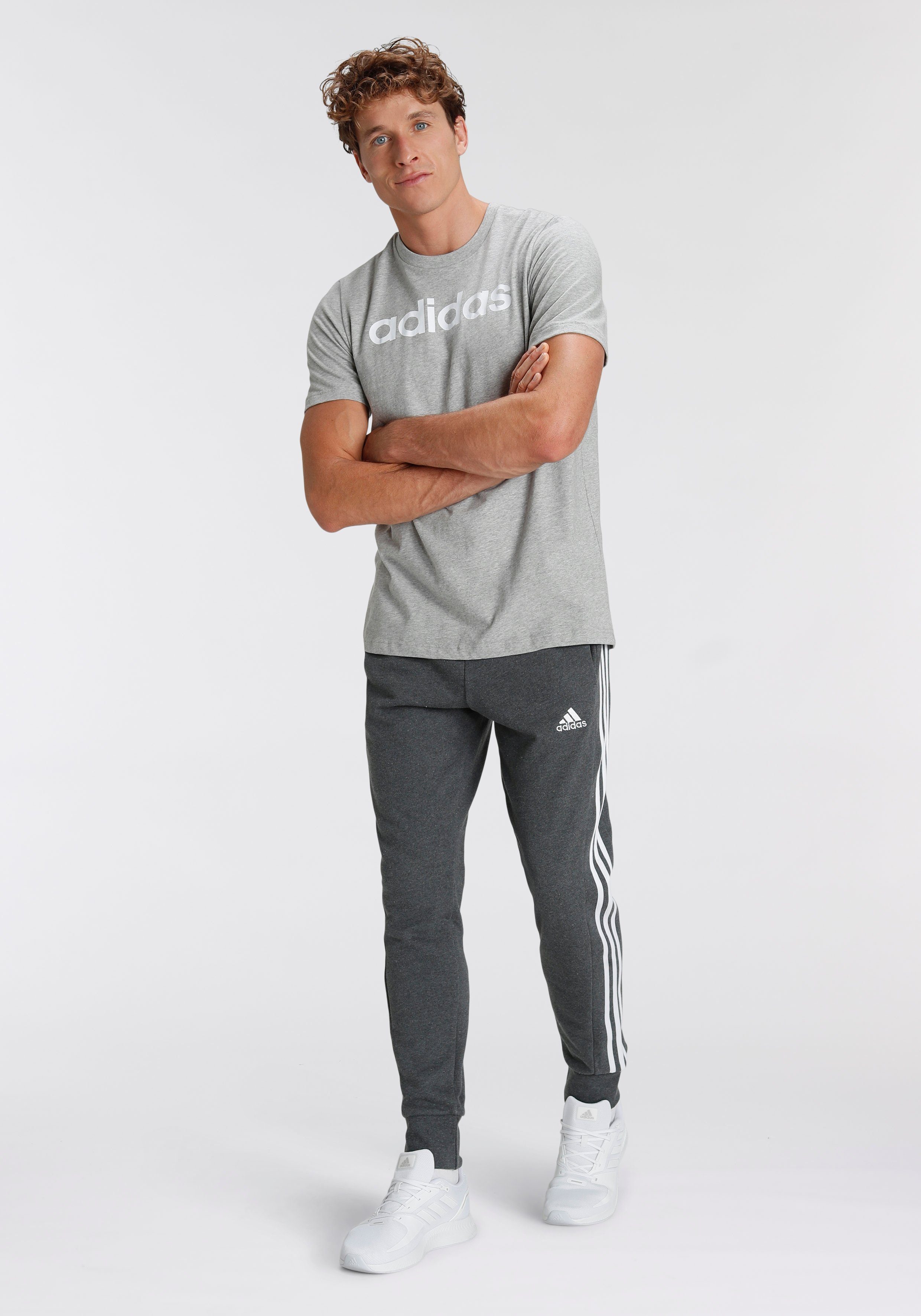 adidas Sportswear Sportbroek Essentials French Terry tapered boord 3-strepen broek (1-delig)