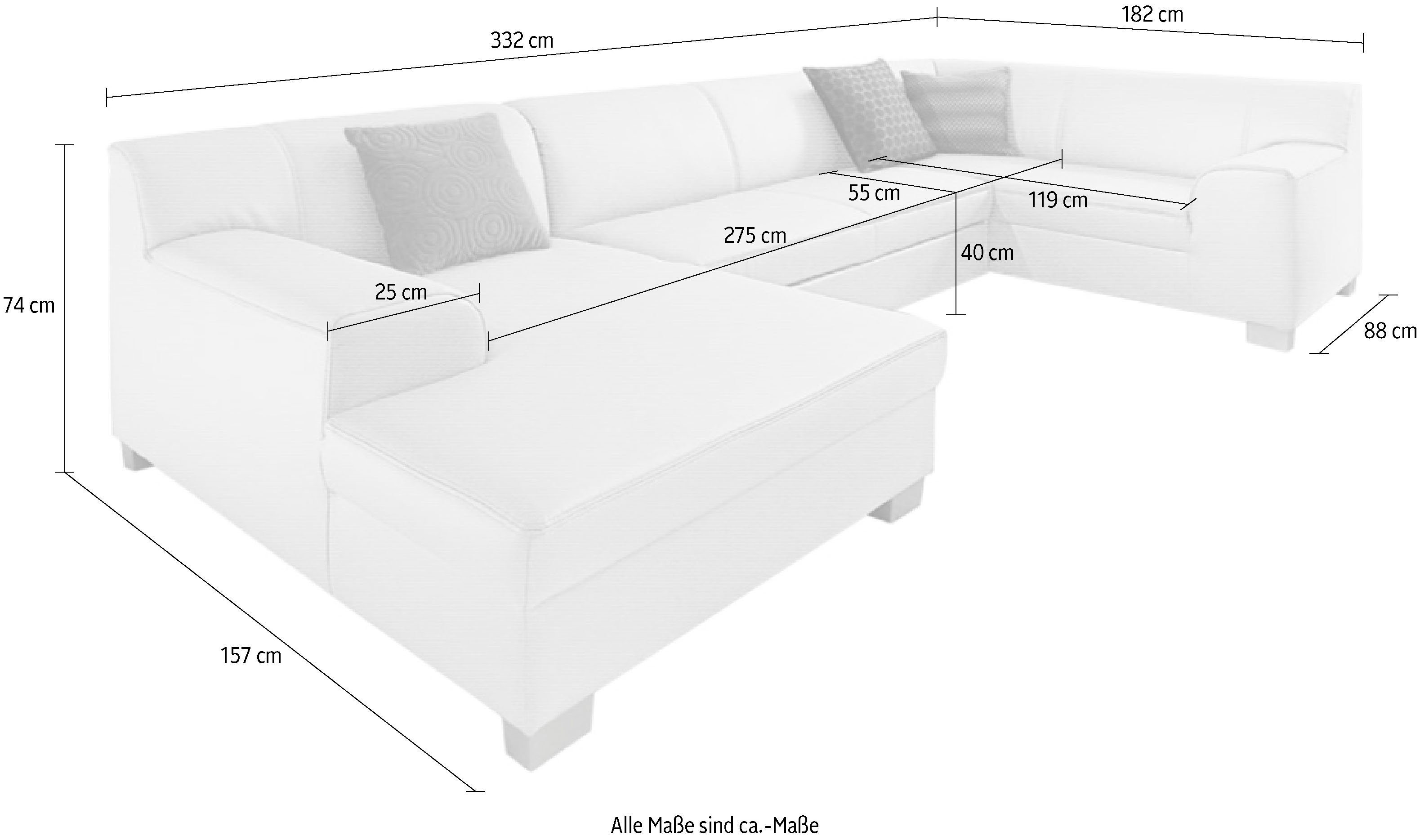DOMO collection Zithoek Amando U-vorm