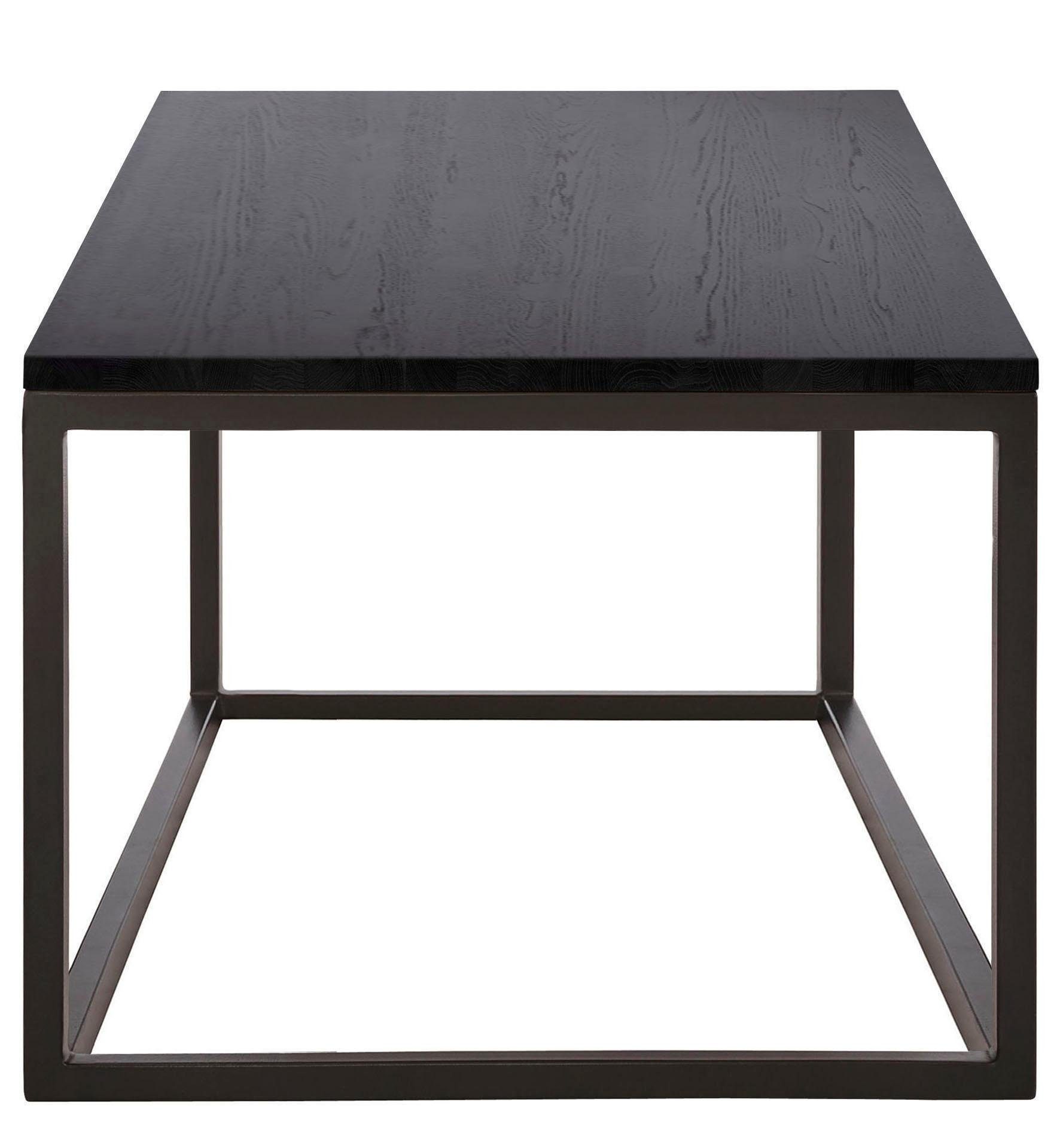 Home affaire Salontafel Voorst van massief eiken en metalen frame