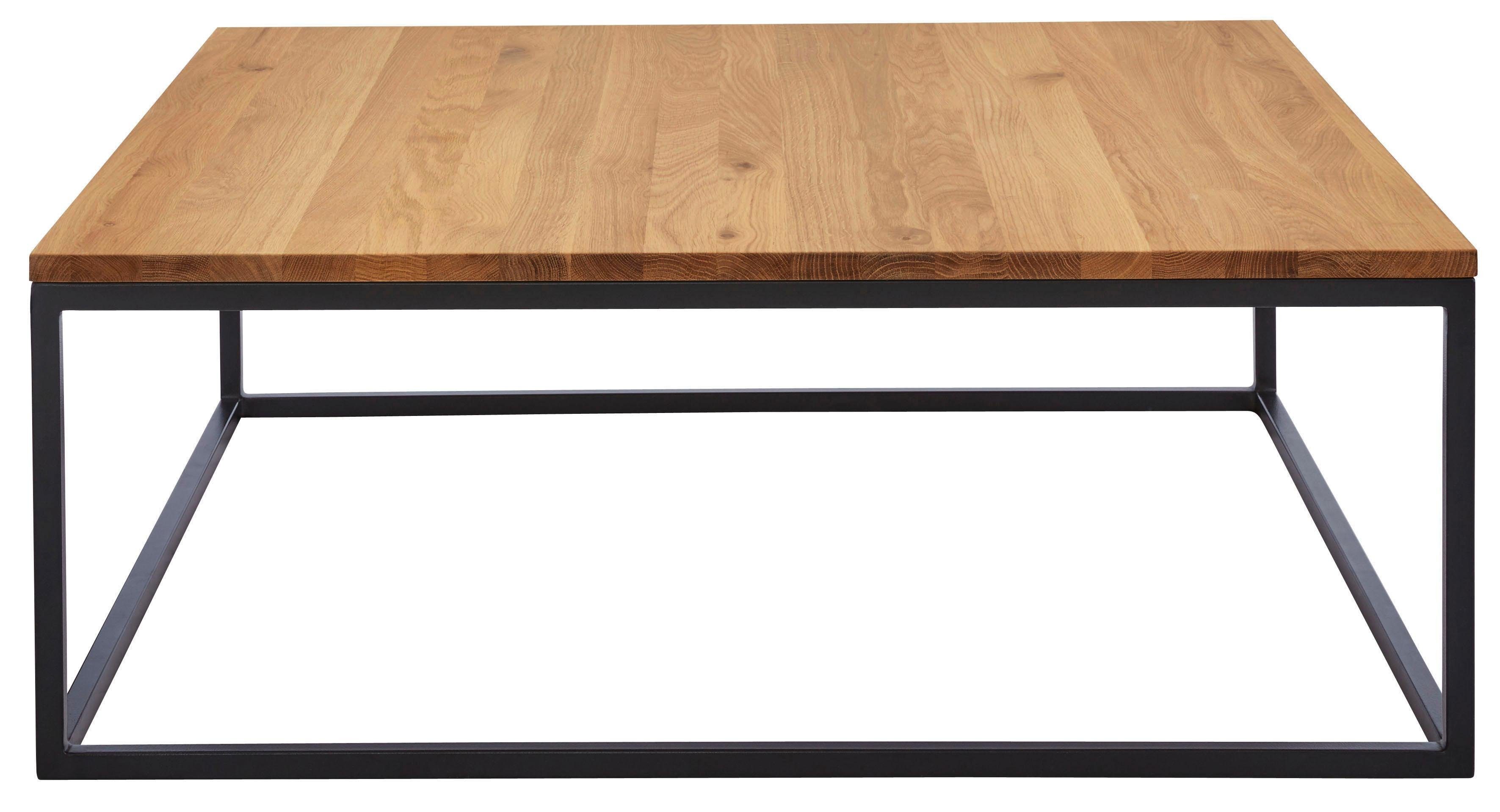 Home affaire Salontafel Voorst van massief eiken en metalen frame