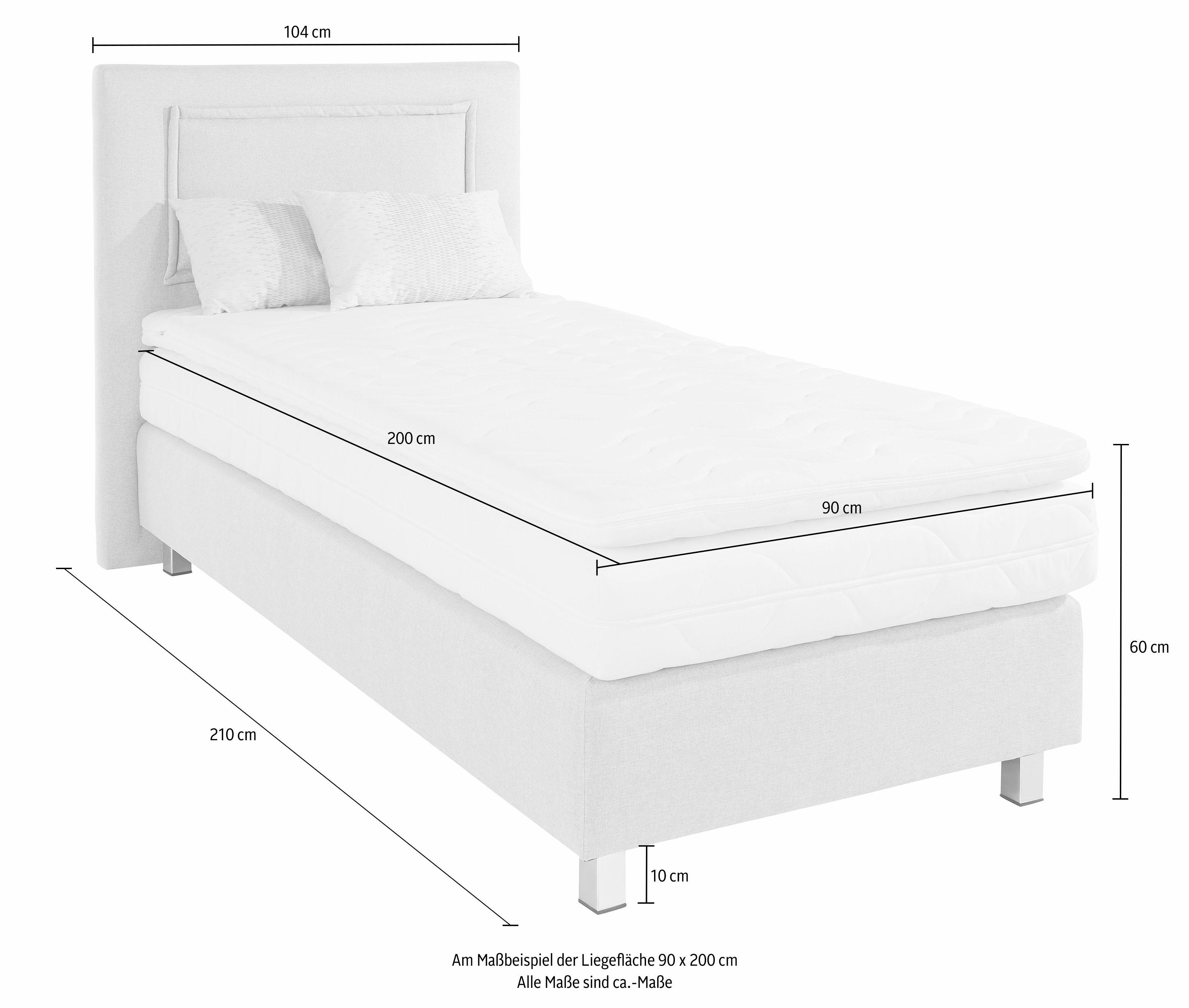 Westfalia Polsterbetten Boxspring incl. topmatras van koudschuim en sierkussen