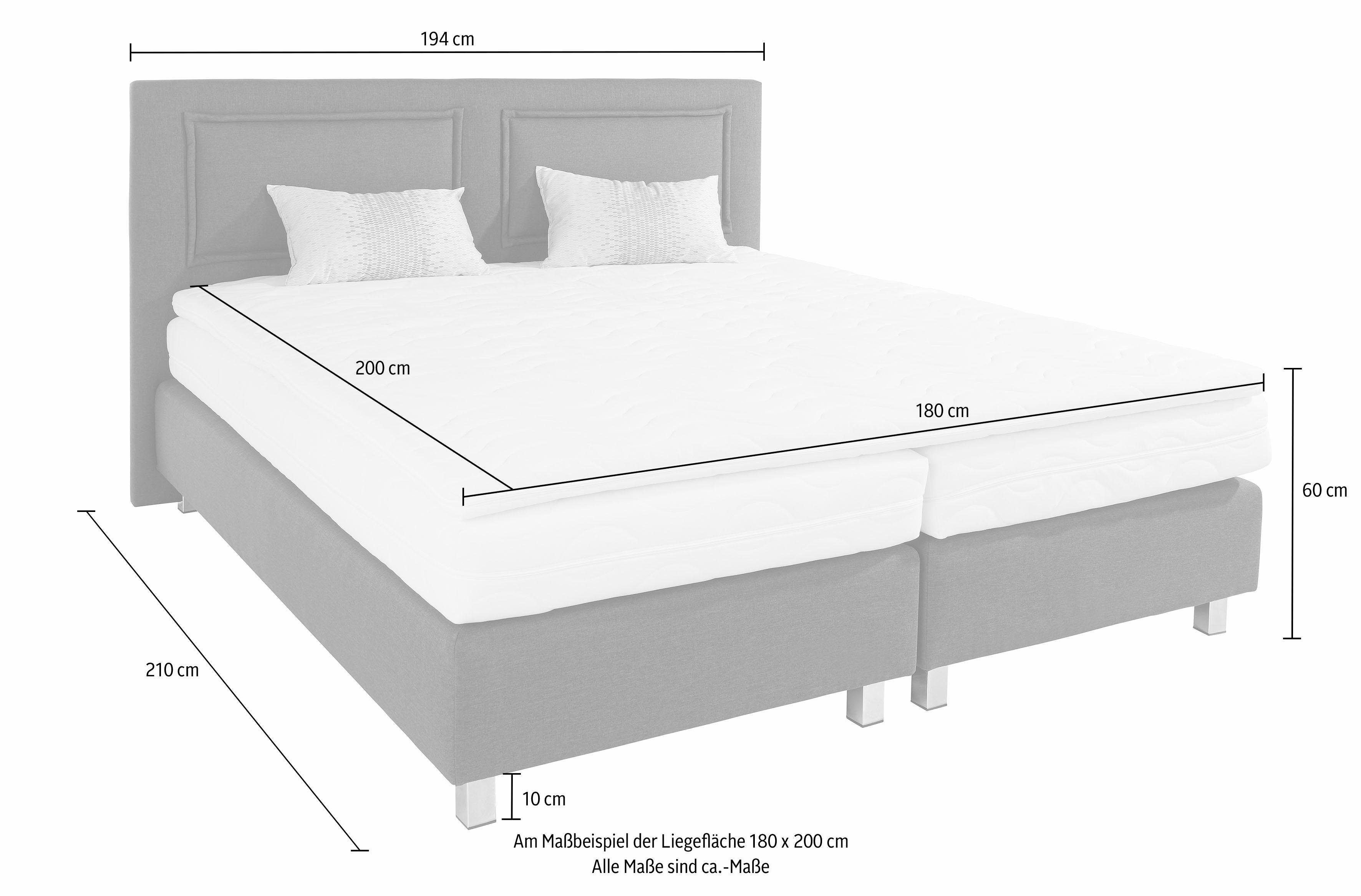 Westfalia Polsterbetten Boxspring incl. topmatras van koudschuim en sierkussen