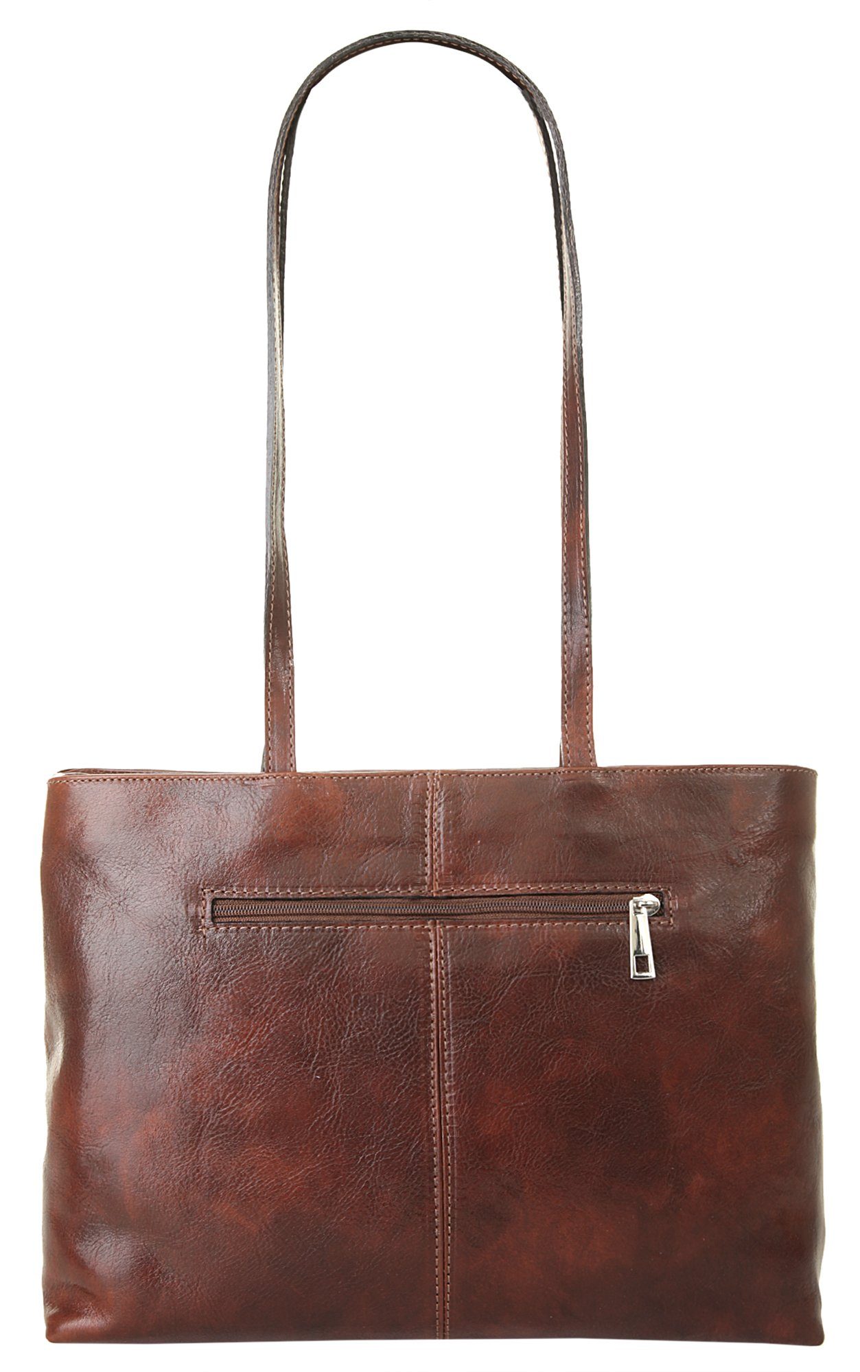 Piké Shopper echt leer, made in italy