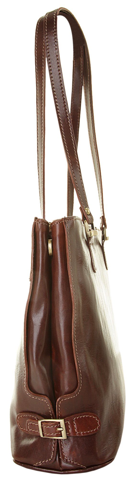 Piké Shopper echt leer, made in italy