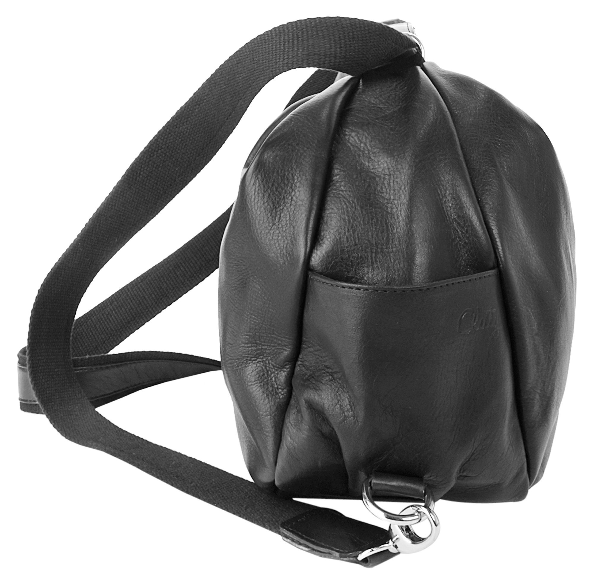 Cluty Laptoprugzak echt leer, made in italy