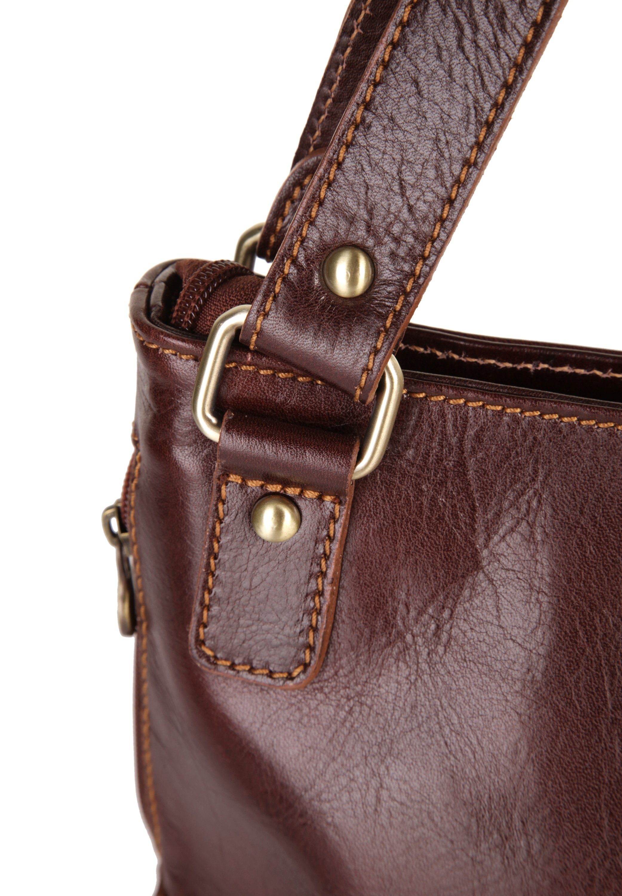 Piké Shopper echt leer, made in italy