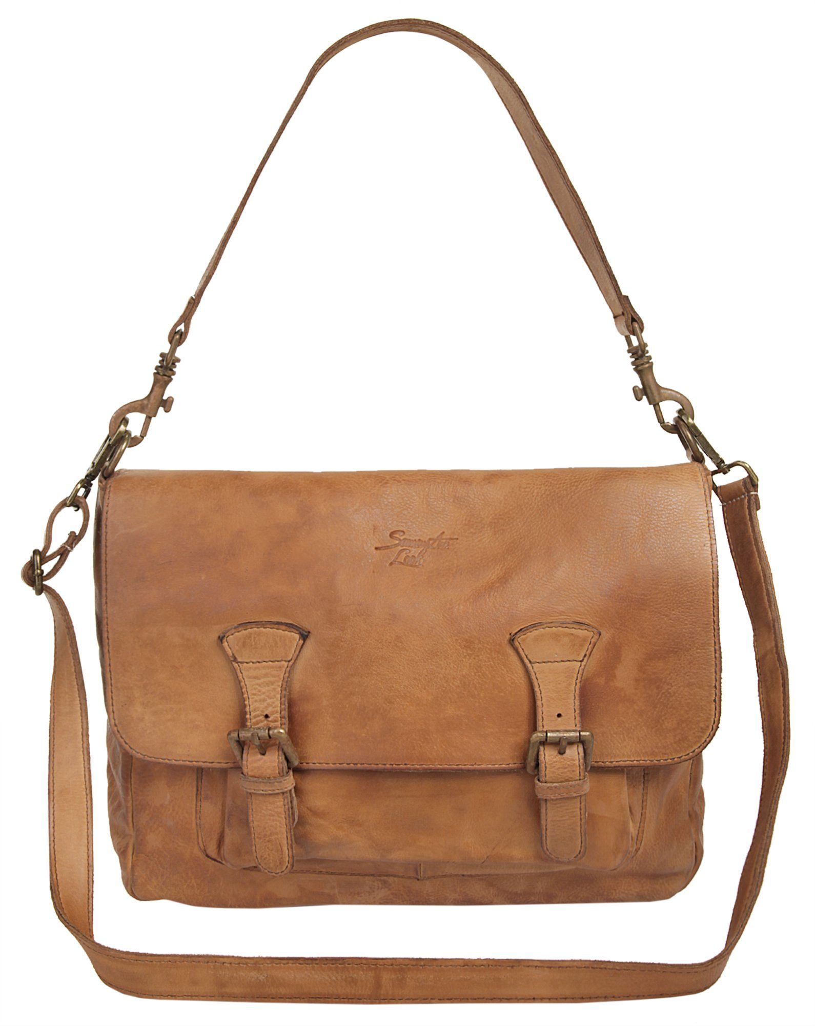 Samantha Look Schoudertas Tas echt leer, made in italy
