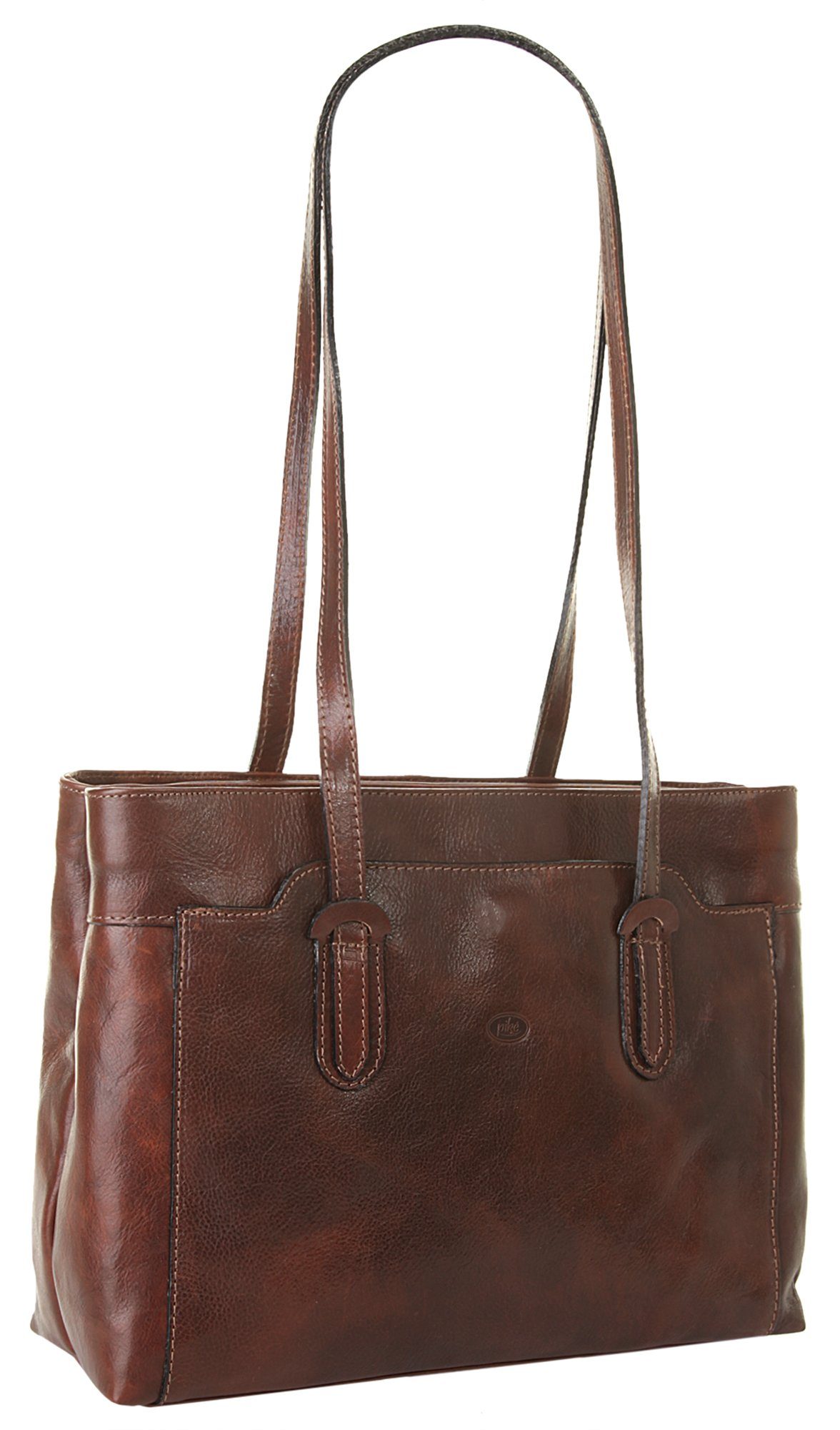 Piké Shopper echt leer, made in italy