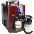 krups volautomatisch koffiezetapparaat ea829g espresseria automatic latt'espress, volautomatische one-touch-cappuccinosysteem, met compact-lcd-display, geïntegreerd melkreservoir rood