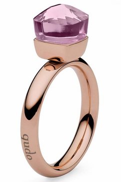 qudo ring firenze small, 635633 met glassteen roze