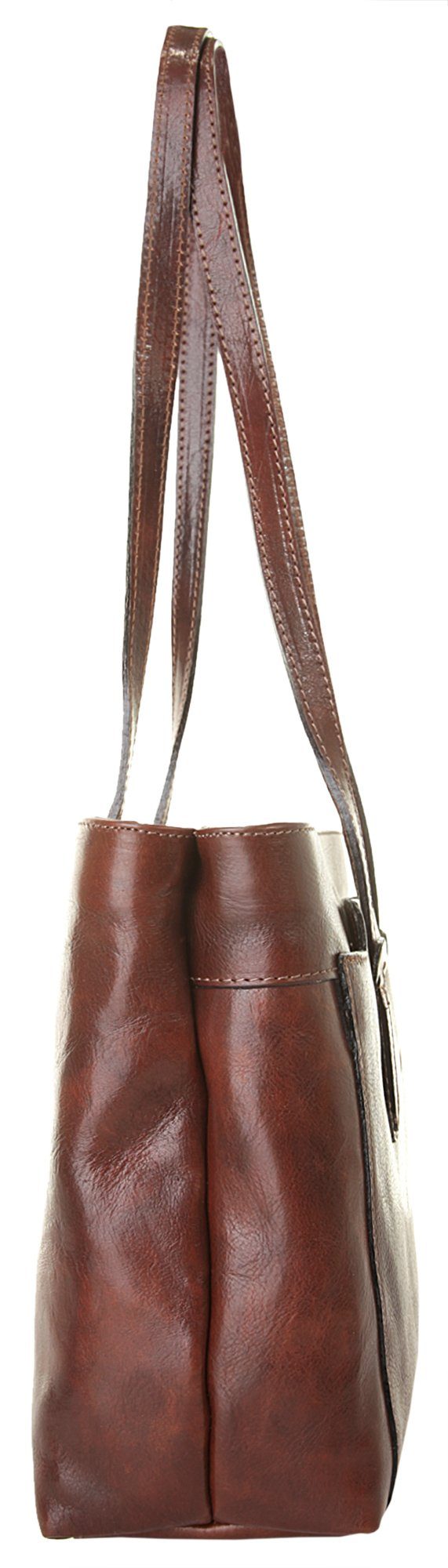 Piké Shopper echt leer, made in italy