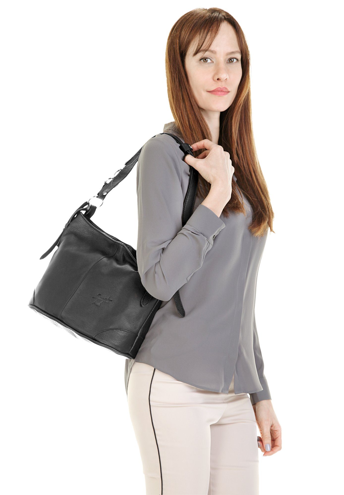 Samantha Look Schoudertas echt leer, made in italy