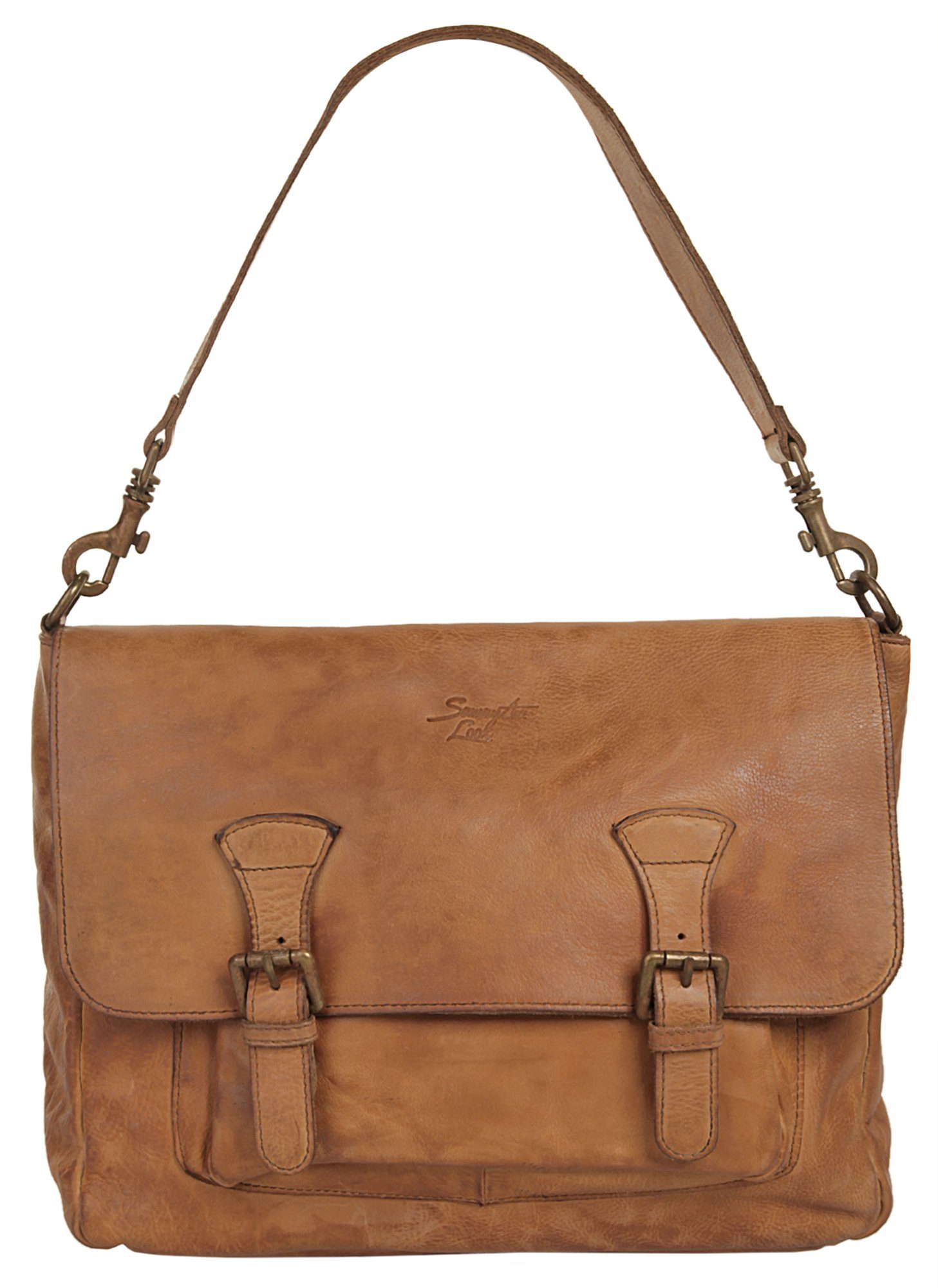 Samantha Look Schoudertas Tas echt leer, made in italy
