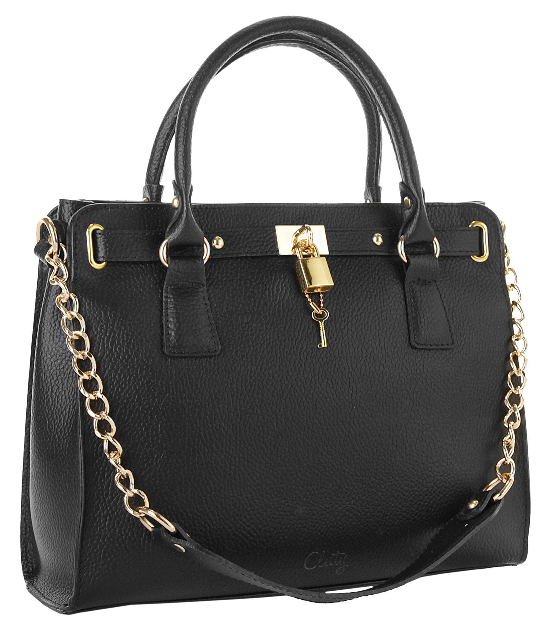 Cluty Tas echt leer, made in italy