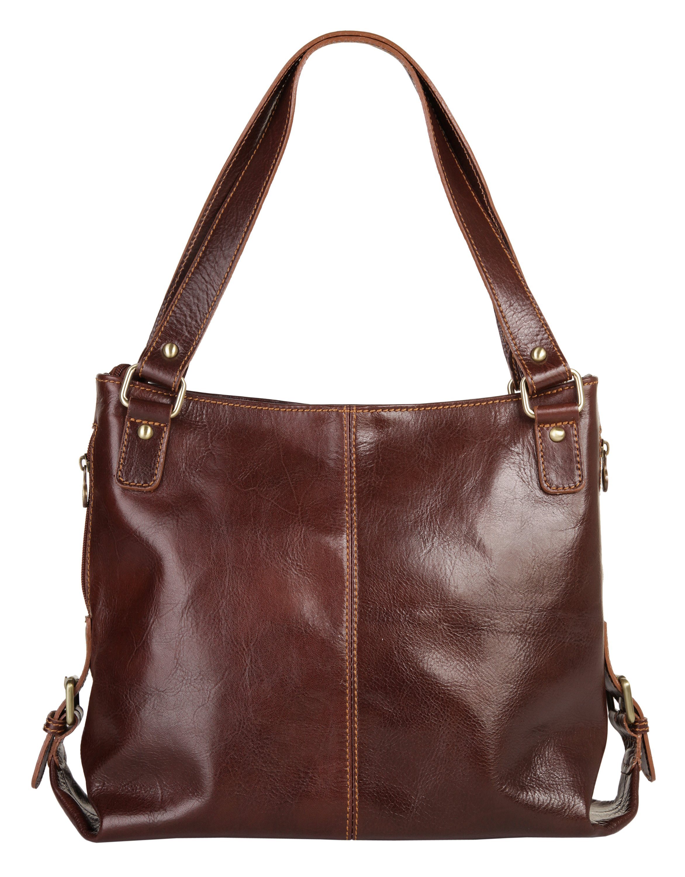 Piké Shopper echt leer, made in italy